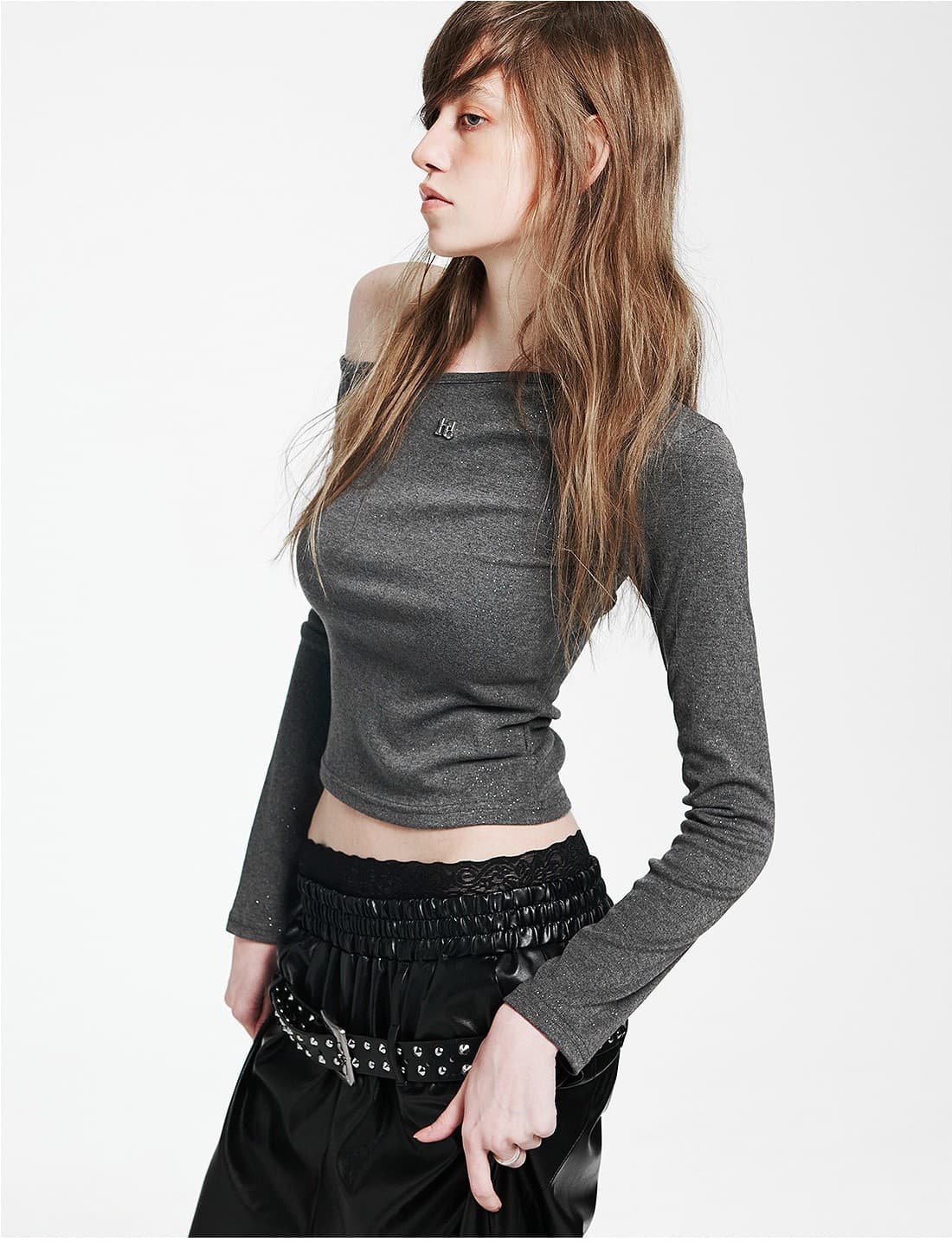 Holy symbol sparkle off-shoulder_GRAY — vue 4