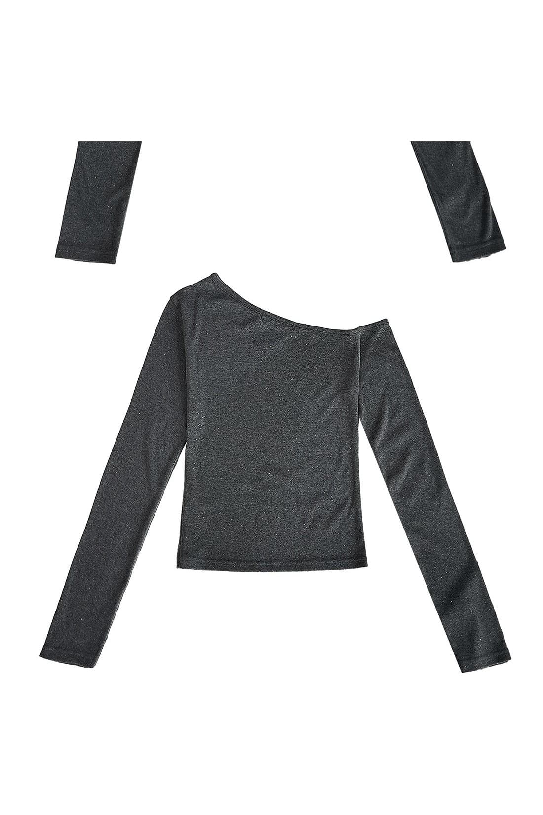 Holy symbol sparkle off-shoulder_GRAY — vue 9