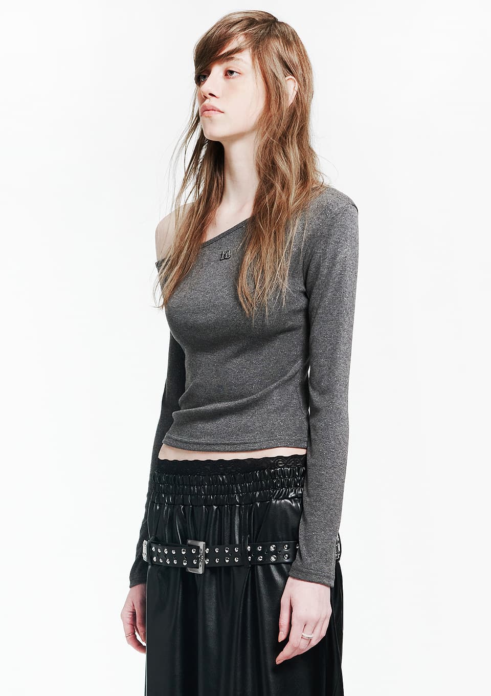 Holy symbol sparkle off-shoulder_GRAY — vue 1