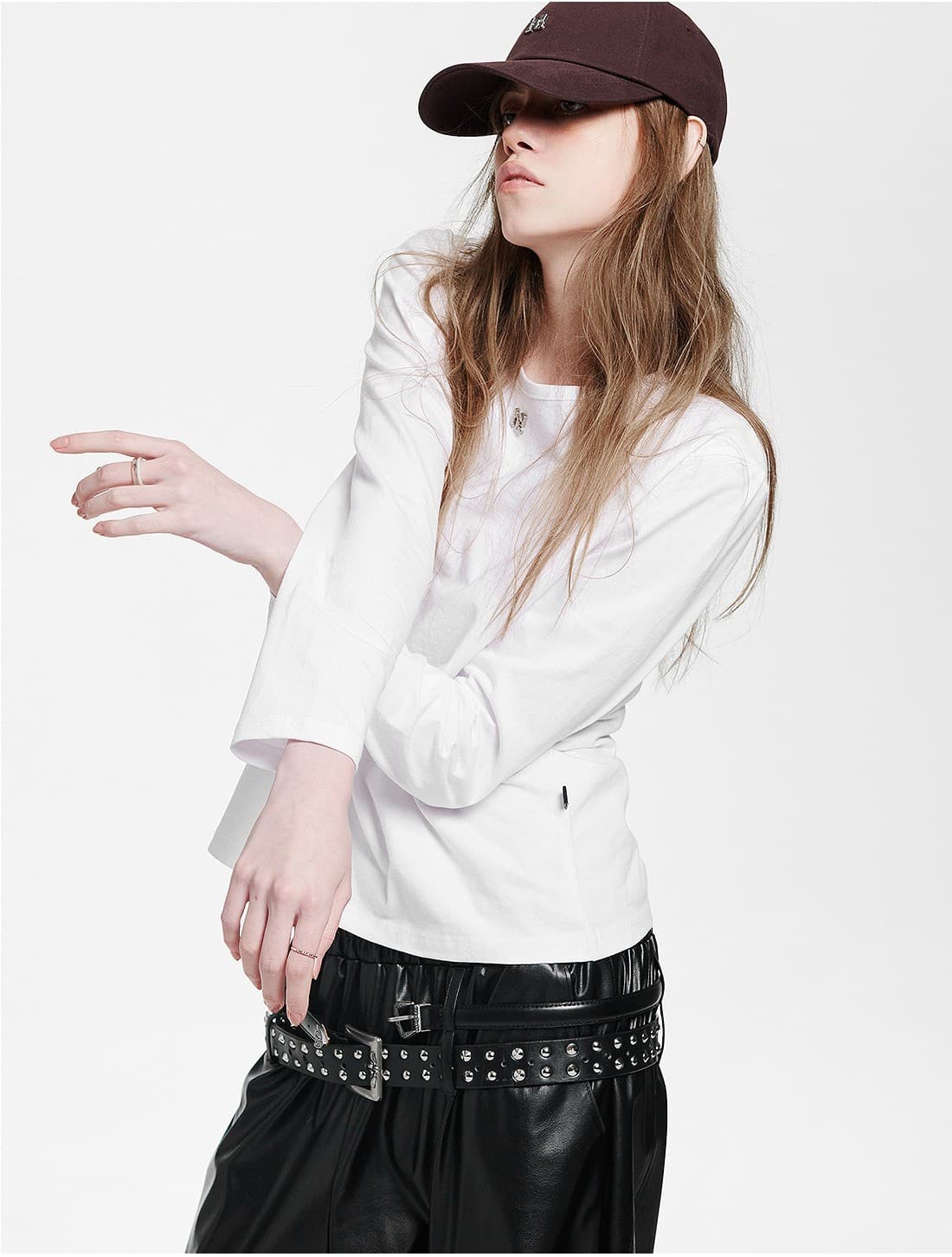 Point Symbol White Long Sleeve — vue 8