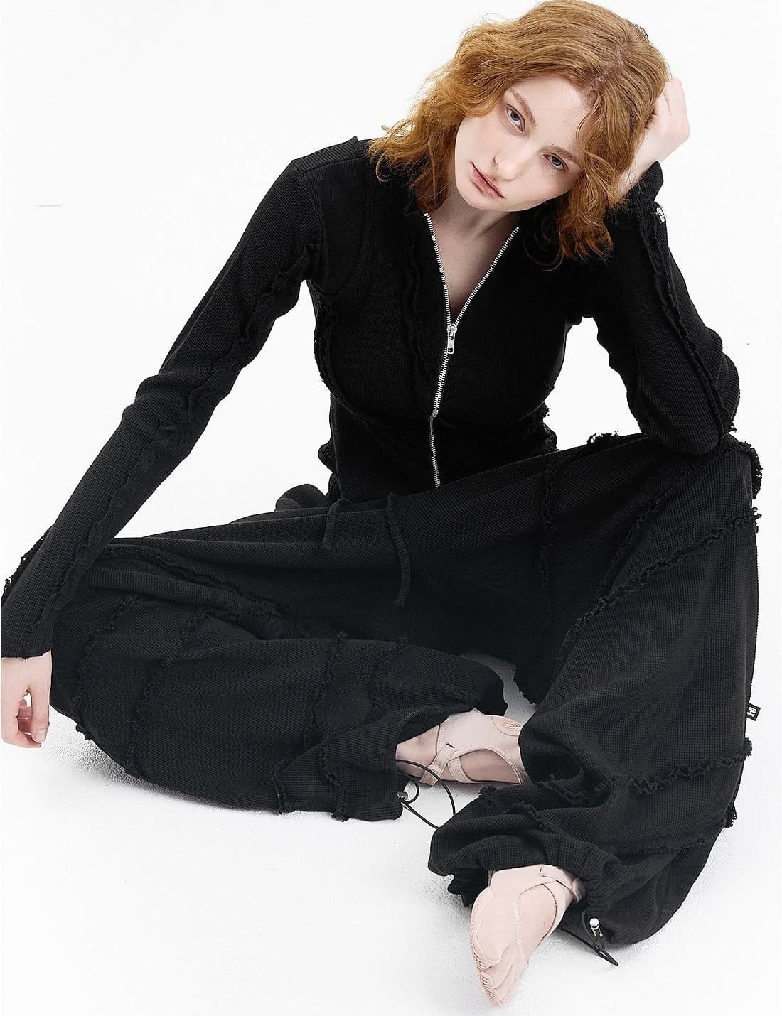 Open Deckie Waffle Zip-Up — vue 4