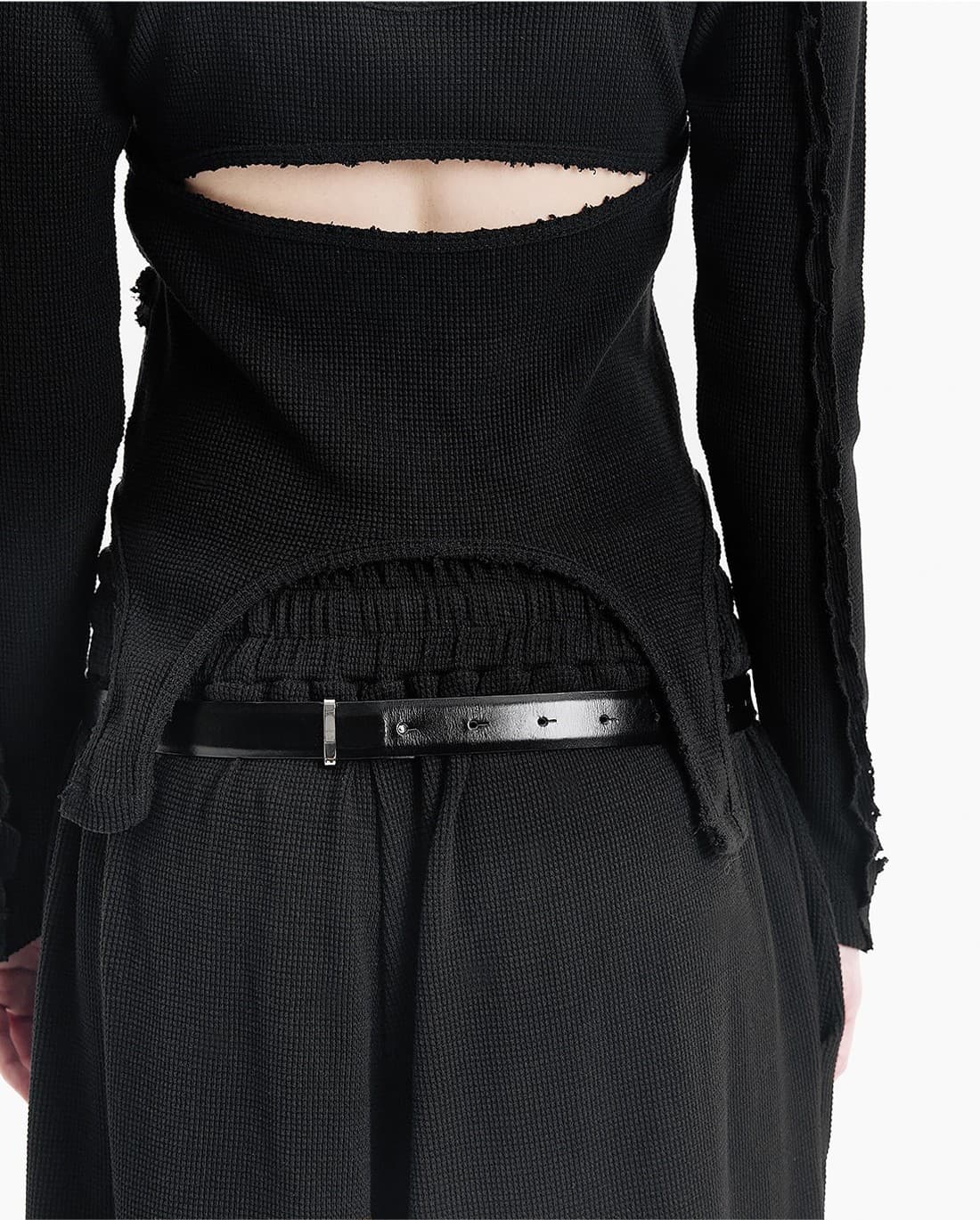 Waffle diagonal decoration pants — vue 7
