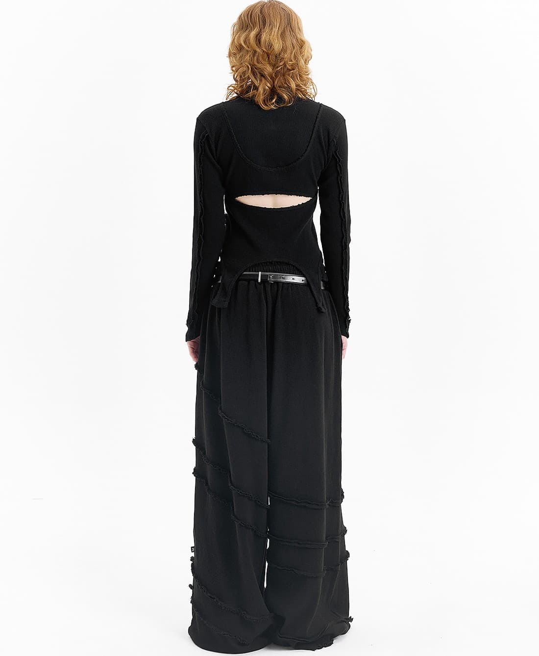 Waffle diagonal decoration pants — vue 9