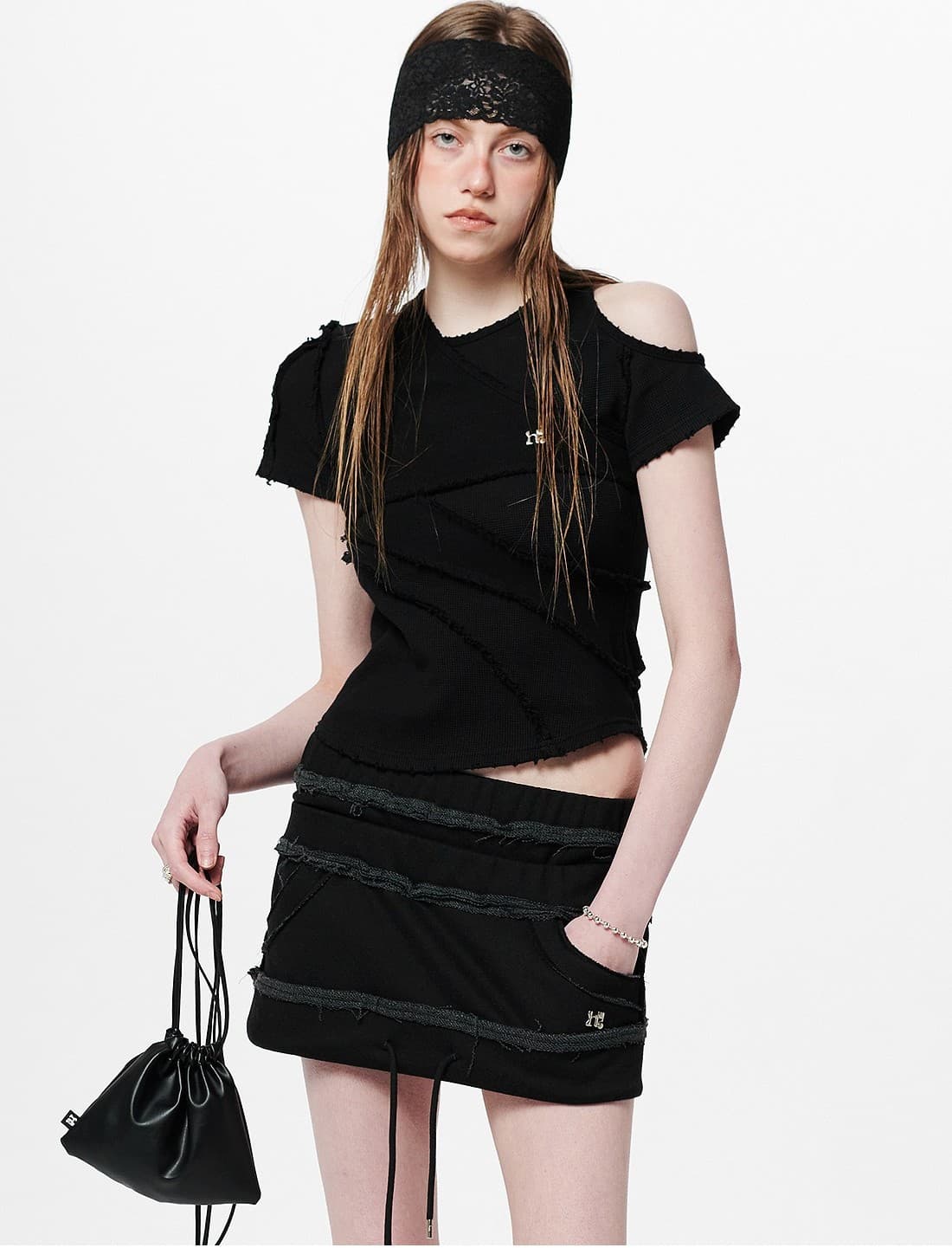 Sagging Layered Mini Skirt — vue 5