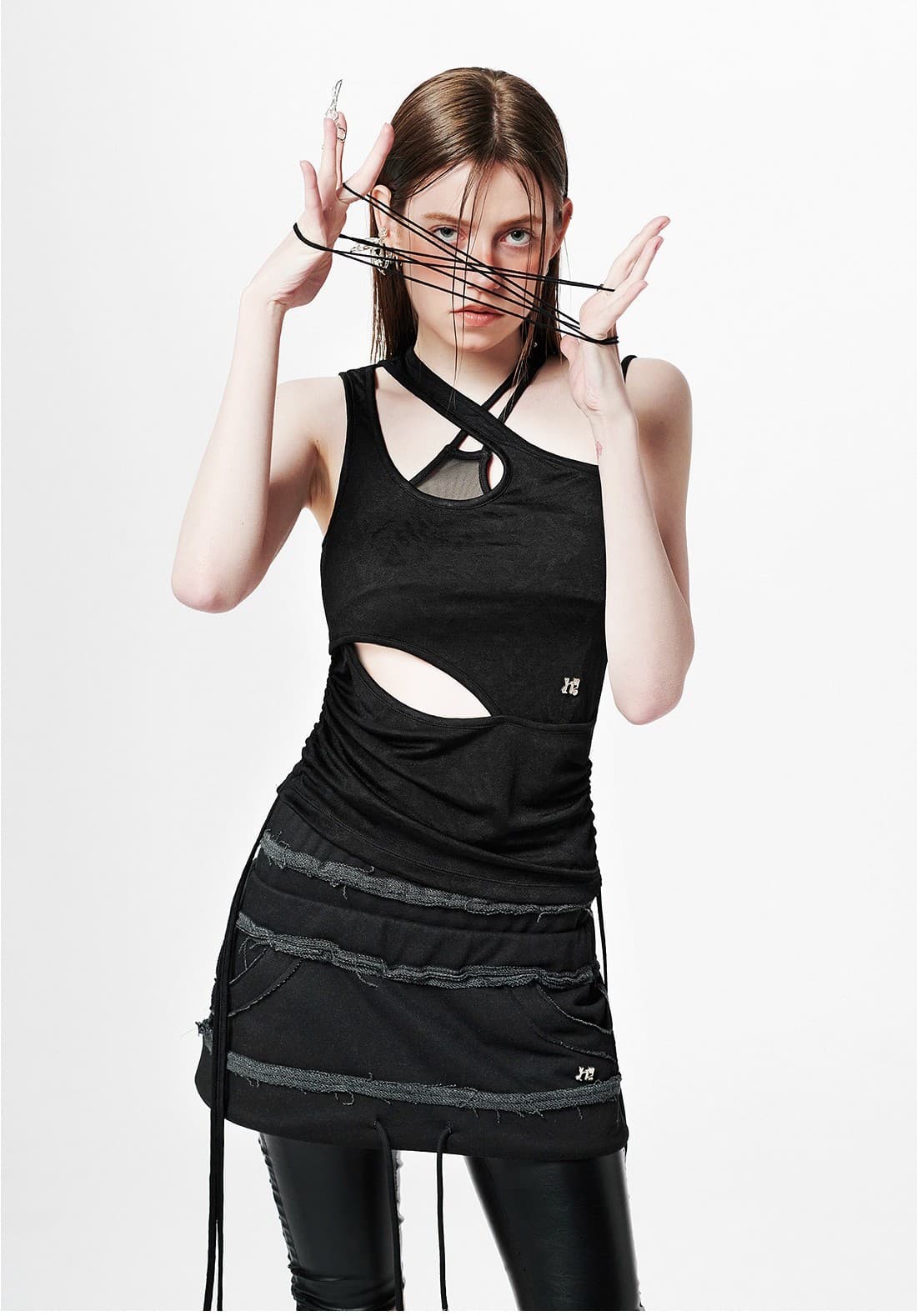 Sagging Layered Mini Skirt — vue 11