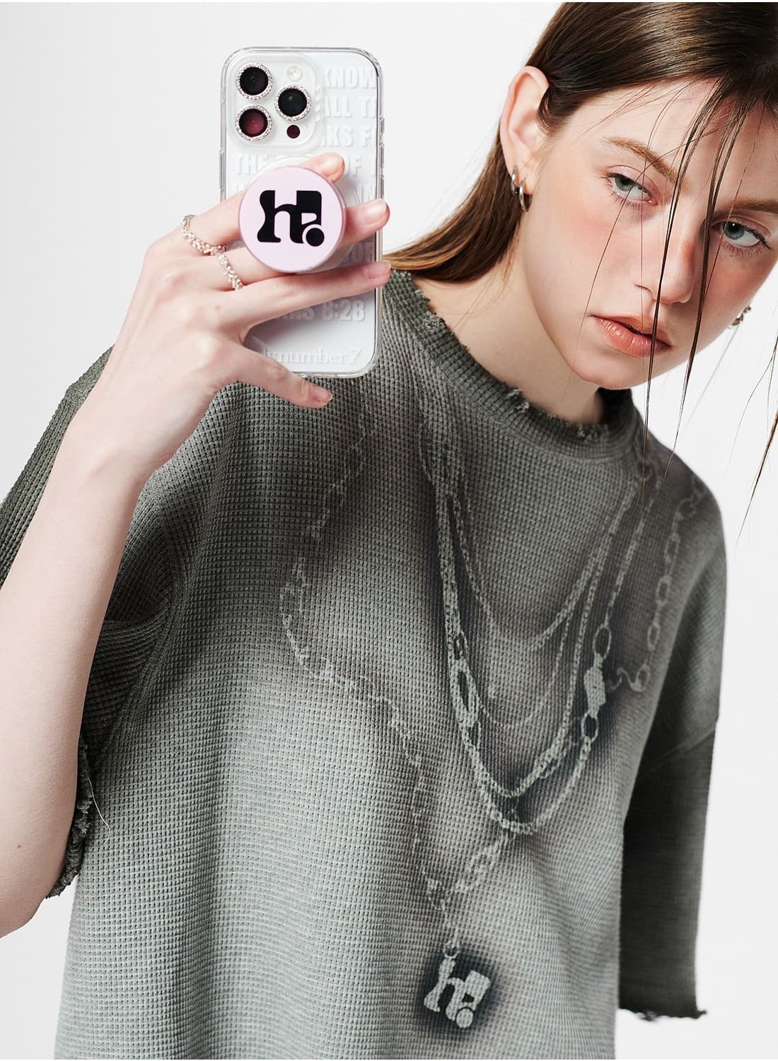 Necklace Graphic Oversized T-Shirt — vue 5