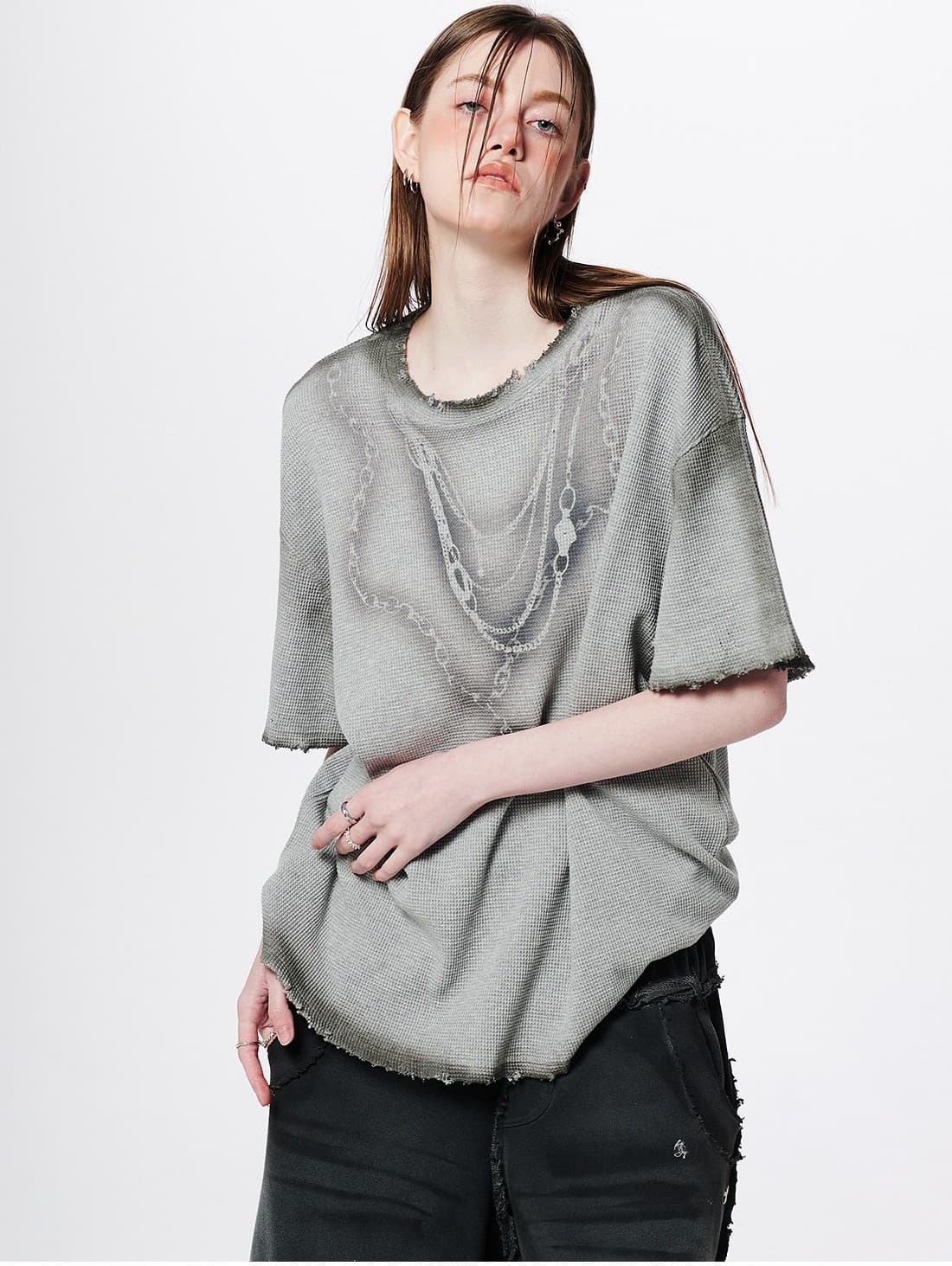 Necklace Graphic Oversized T-Shirt — vue 7