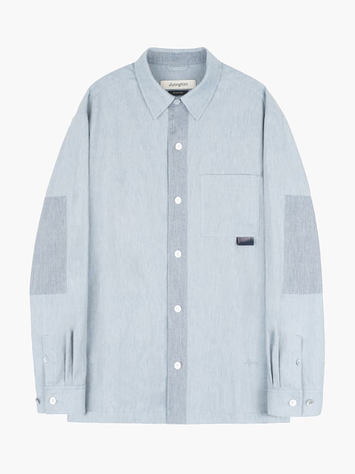 Sun-Bleached Tab Shirt - Blue