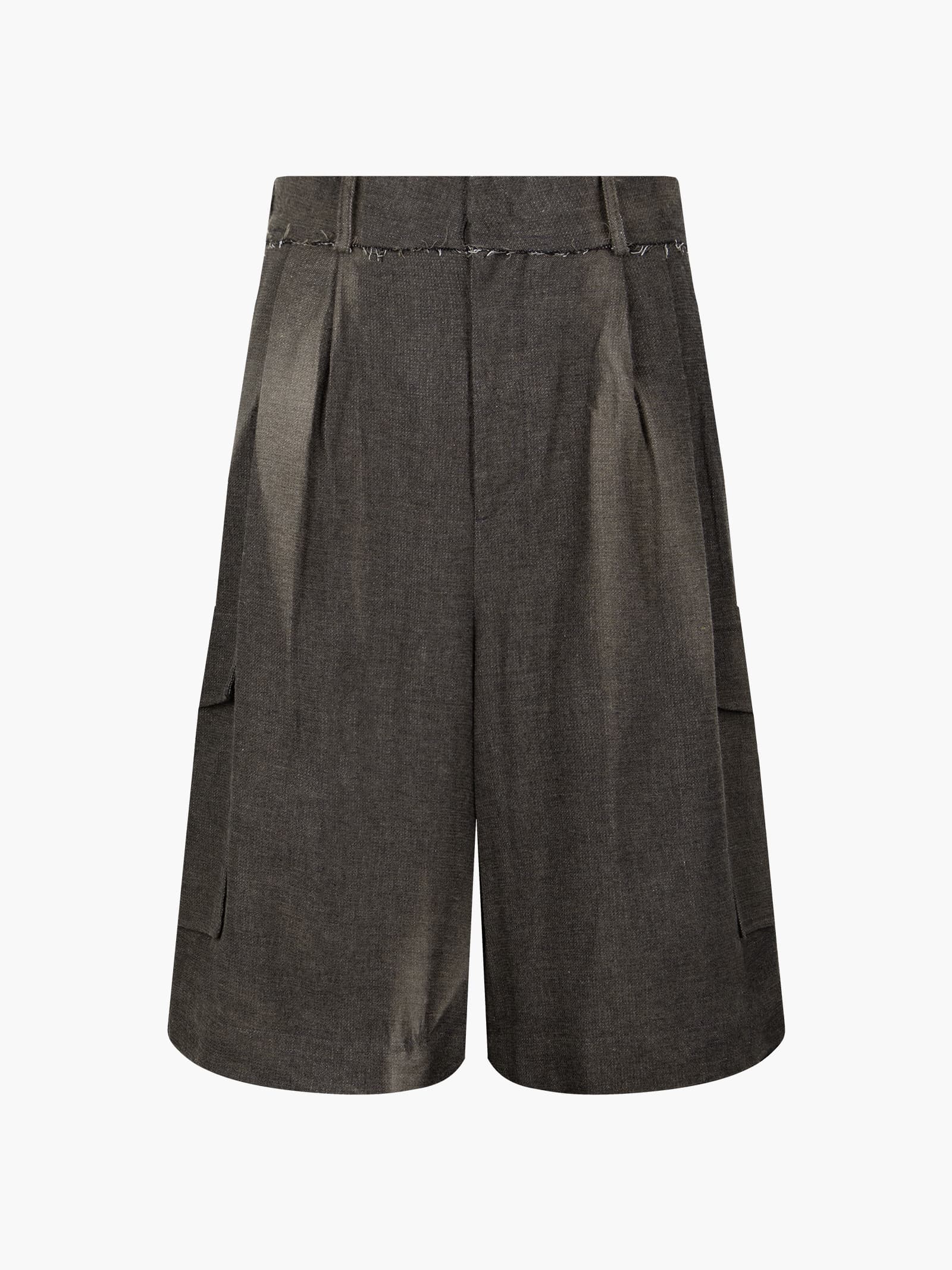 Sun-Bleached Multi Pocket Half Trousers - Brown — vue 8