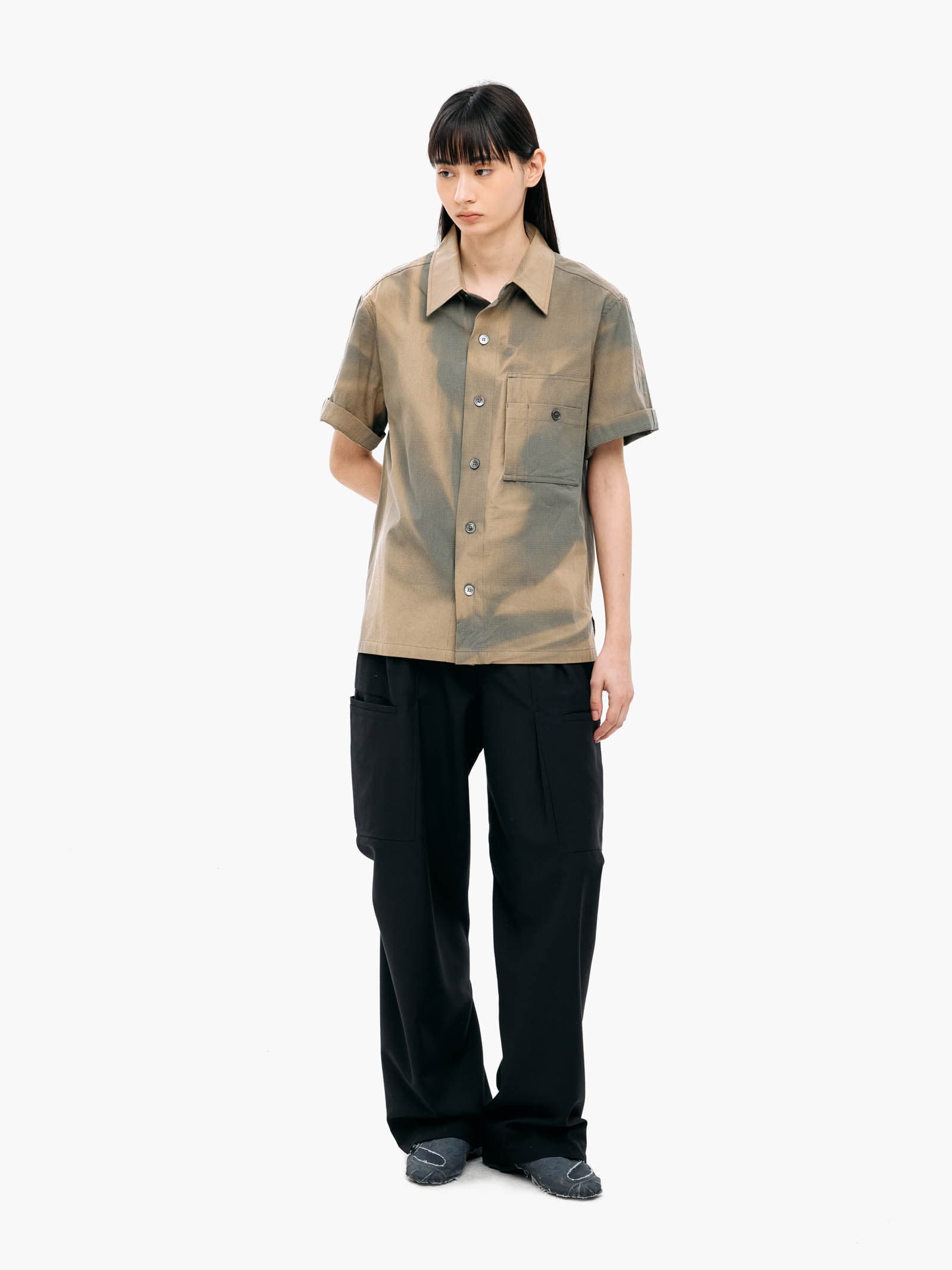 Sun-Bleached Work Shirt - Khaki — vue 4