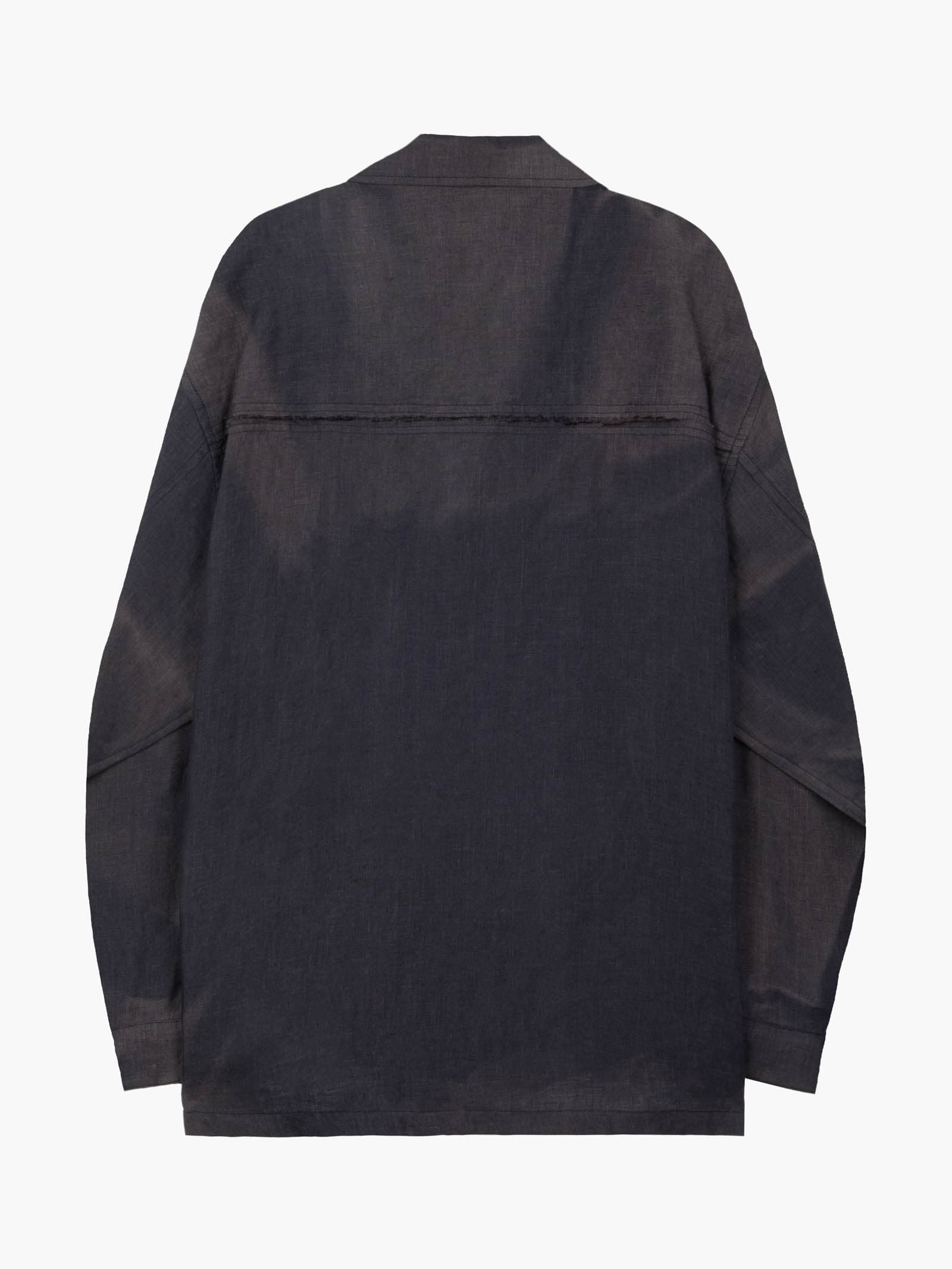 Sun-Bleached Raw Edged Shirt - Black — vue 10