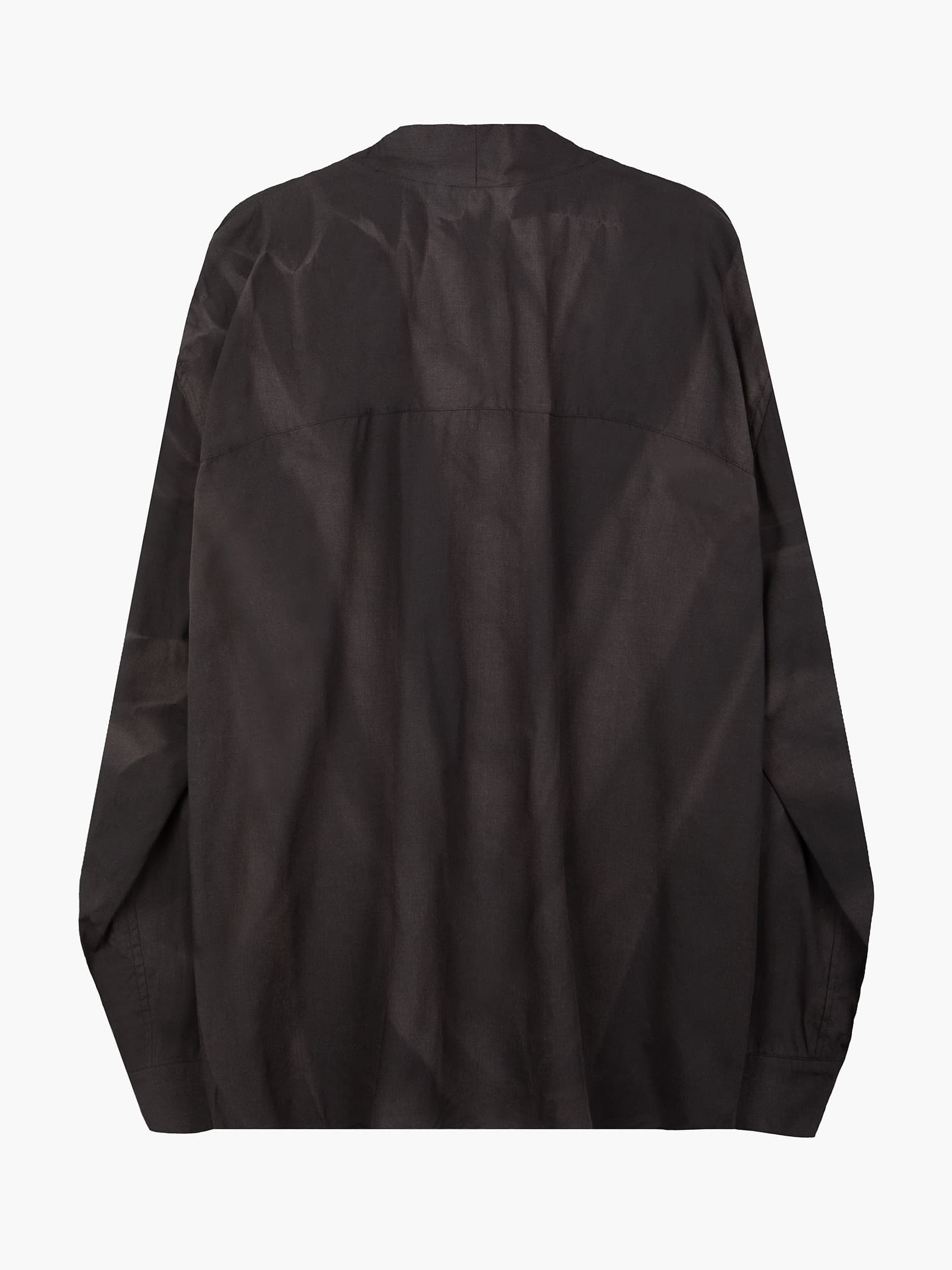 Sun-Bleached Draped Shirt - Black — vue 8