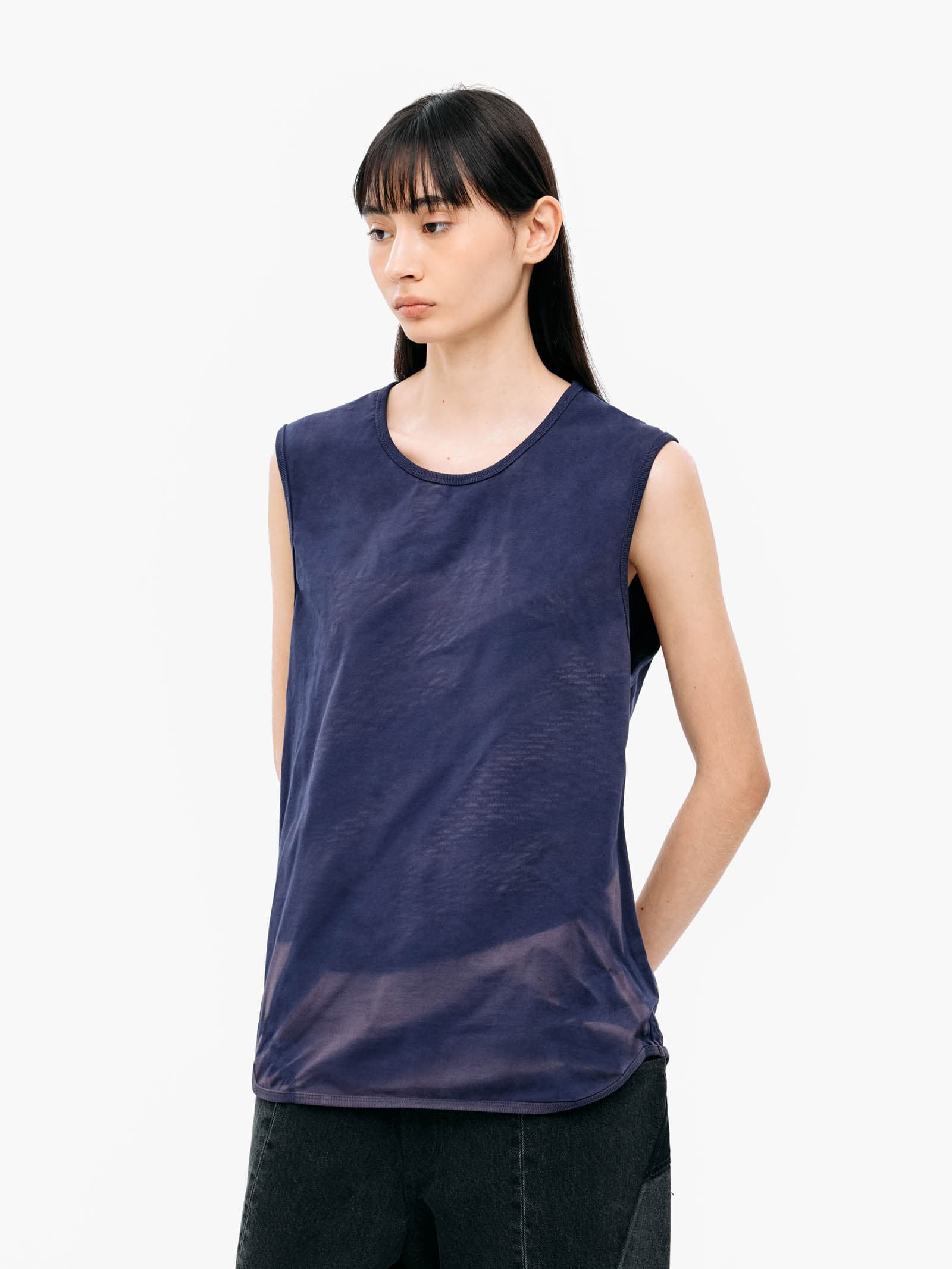 Sun-Bleached Layered Net Hoodie - Purple — vue 8
