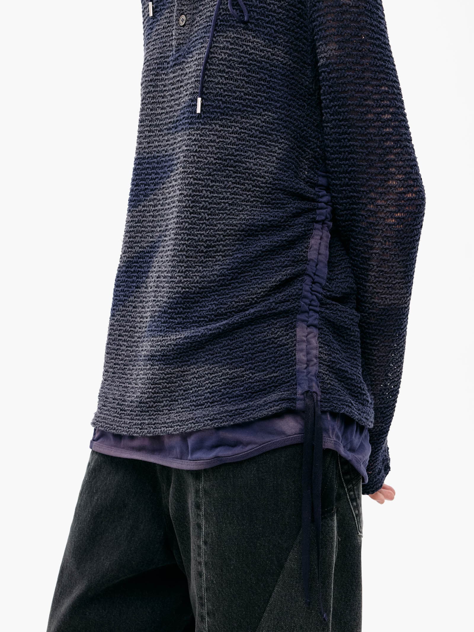 Sun-Bleached Layered Net Hoodie - Purple — vue 9