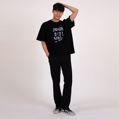 Three-Color Print Short-Sleeve T-Shirt — vue 1