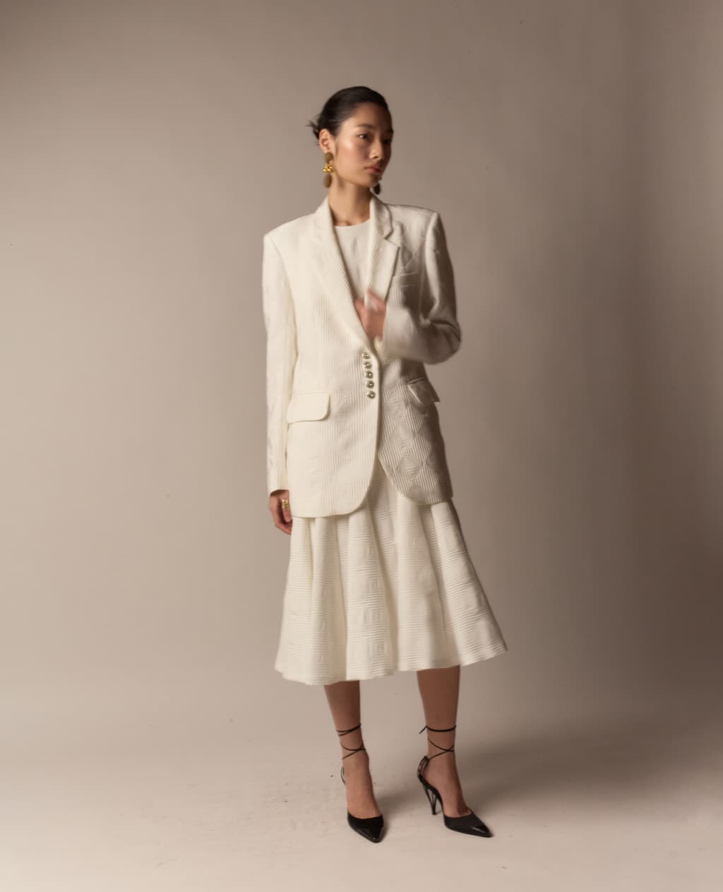 Archive Deadstock Collection (90s) - Hee JQD Tailored Column Jacket — vue 3