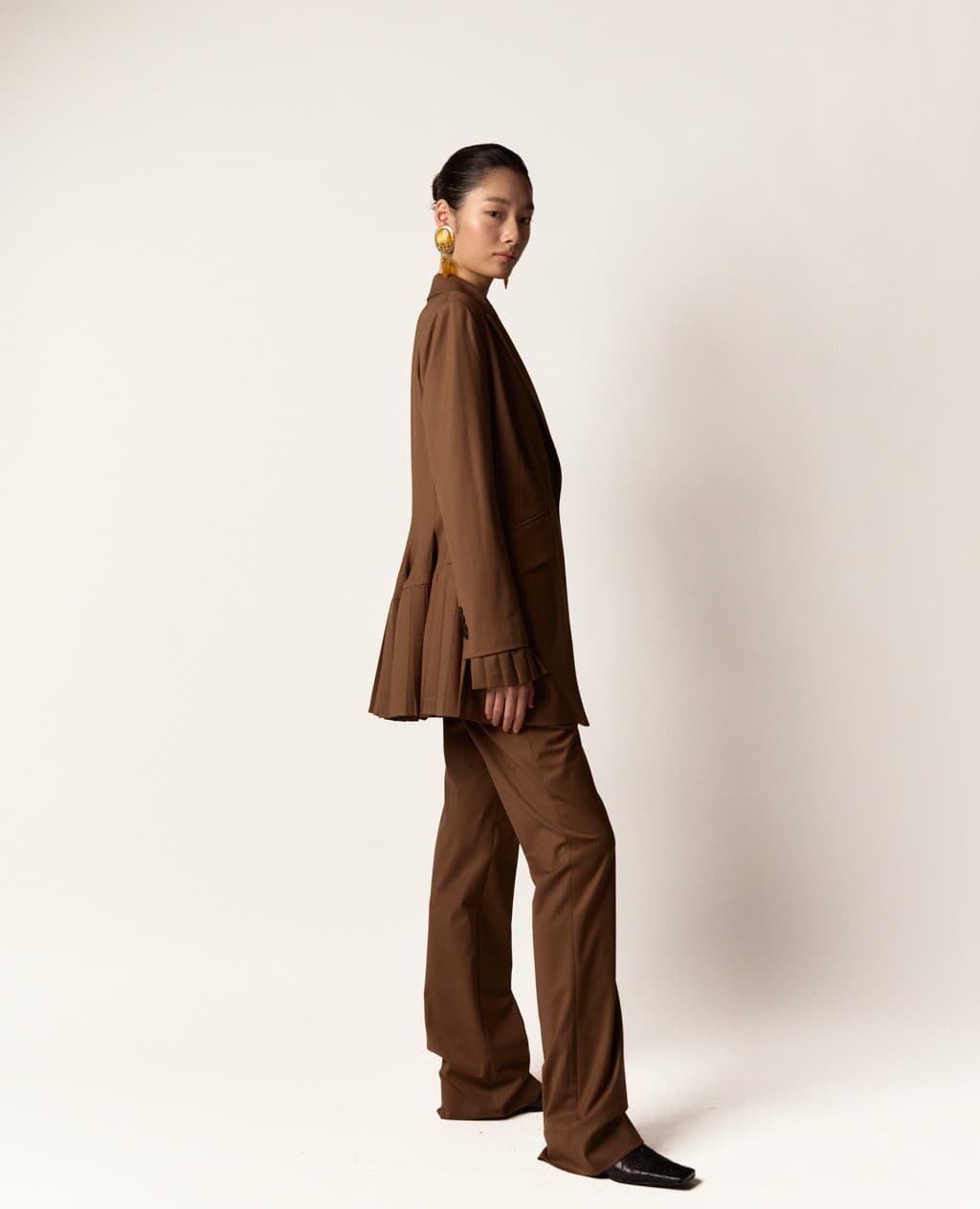 SJ Pleated SK Jacket - Brown — vue 5