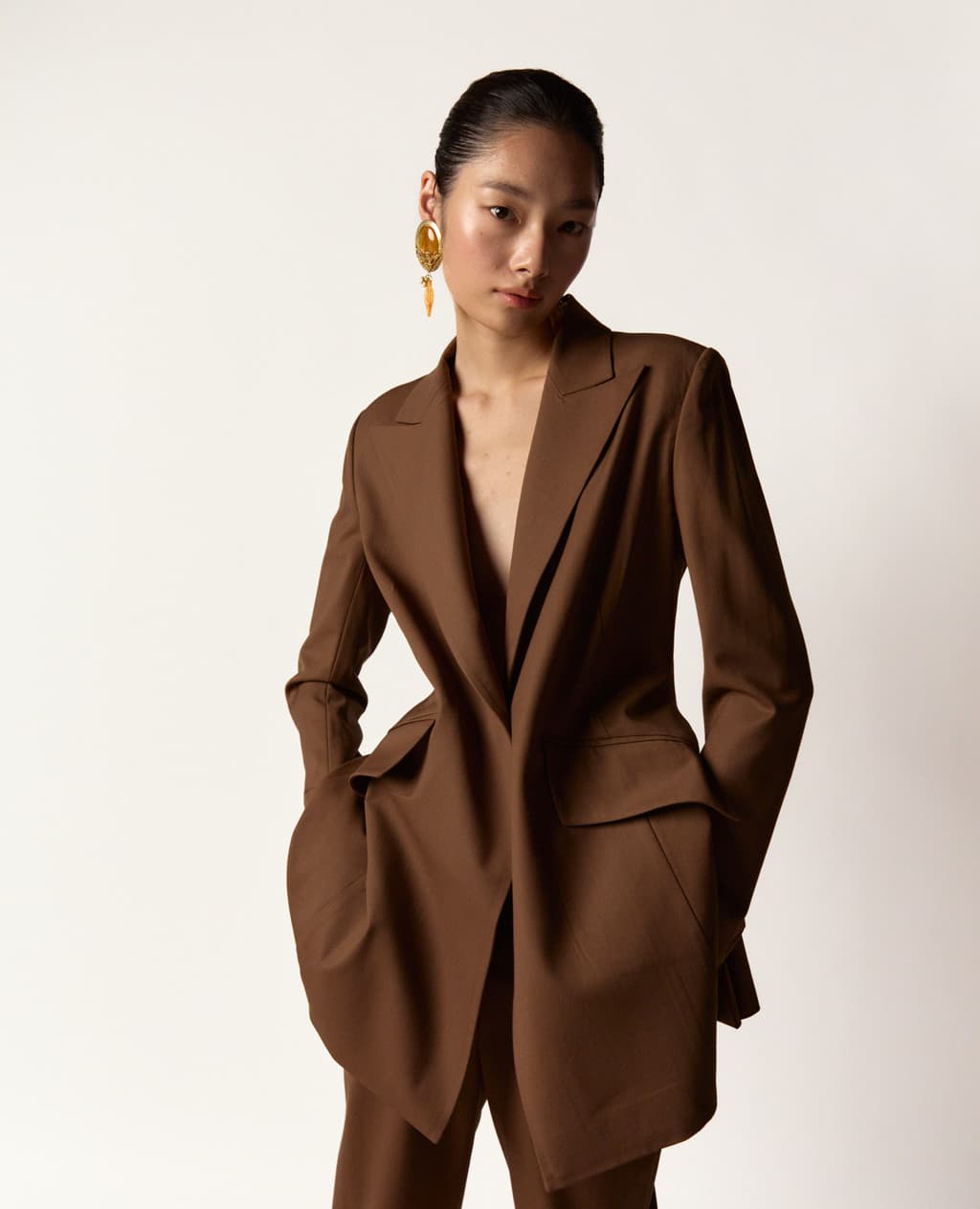 SJ Pleated SK Jacket - Brown — vue 6