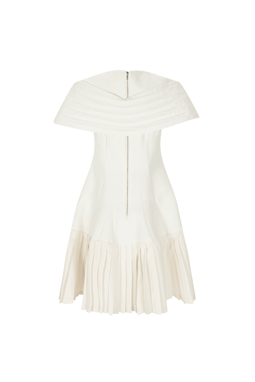 SJ Pleated Mini Dress - Ivory, Black — vue 7