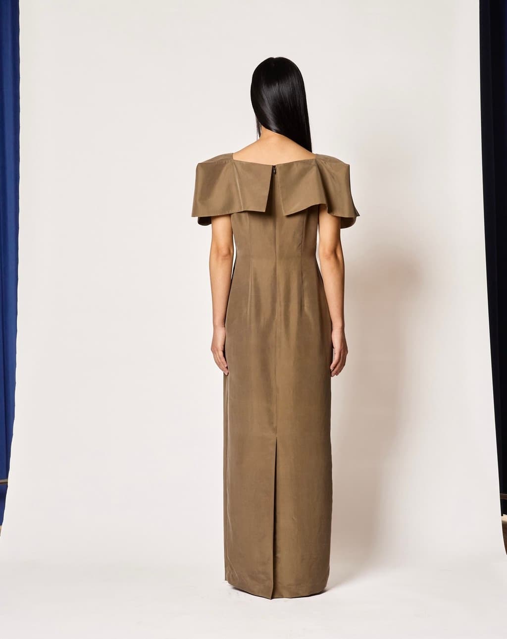 Kiwa Square Neck Dress - Khaki — vue 4