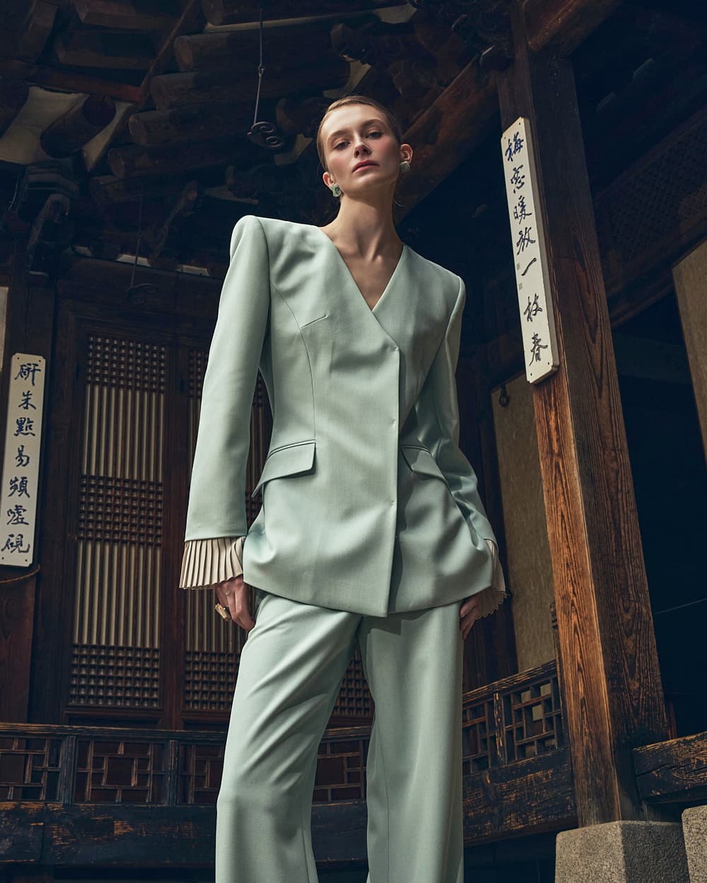 Polyester Tailored Jacket (Mint)