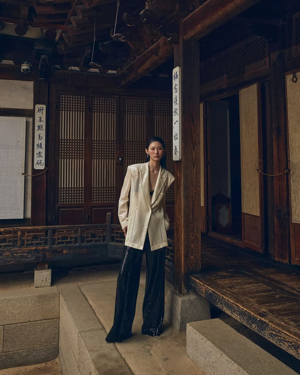Polyester Tailored Jacket (Ivory) — vue 4