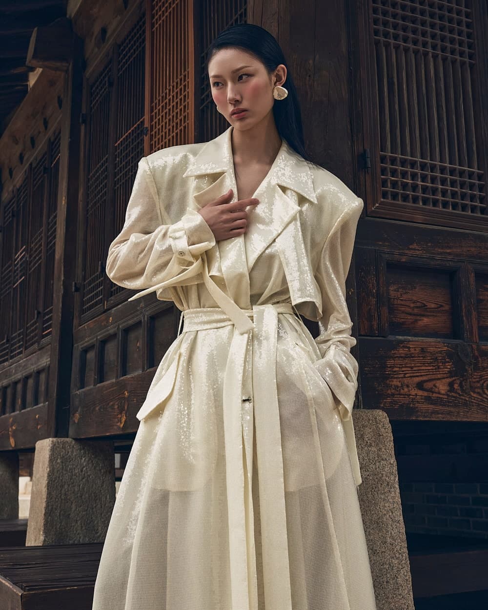 Polyester Belted Coat — vue 8