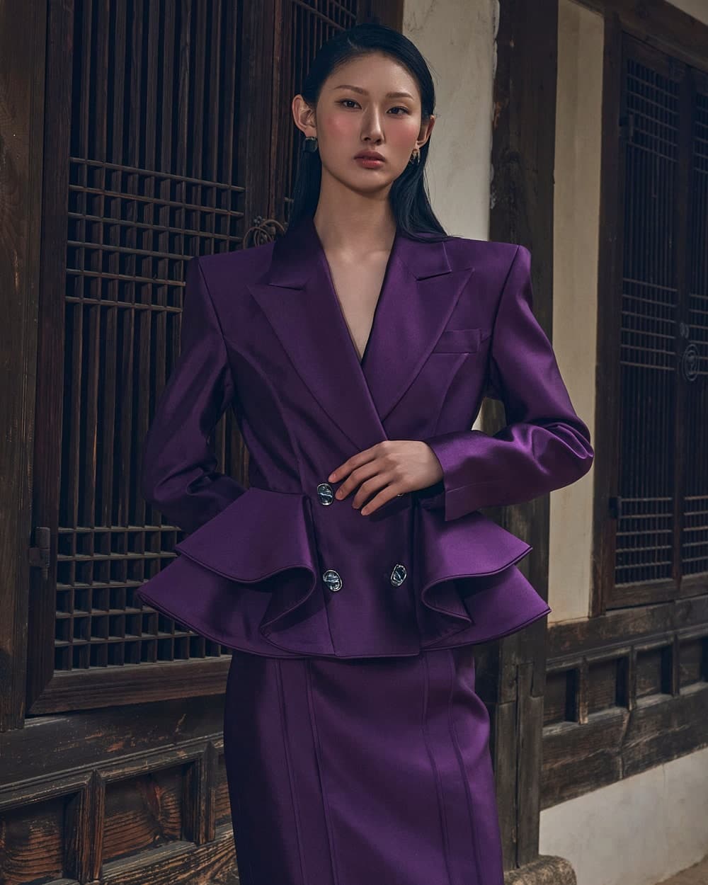 Wool-Silk Skirt (Purple) — vue 6