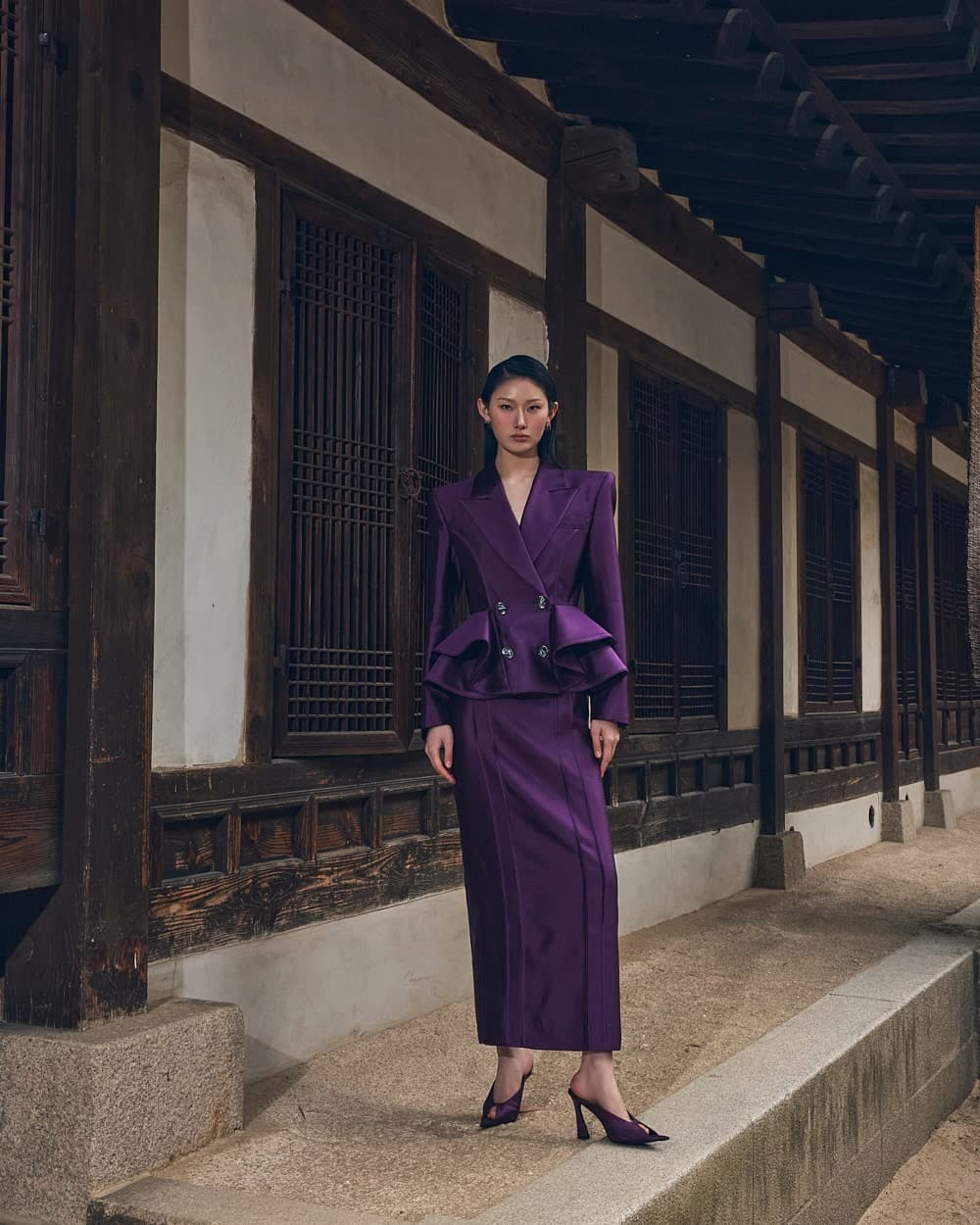 Wool-Silk Skirt (Purple) — vue 10