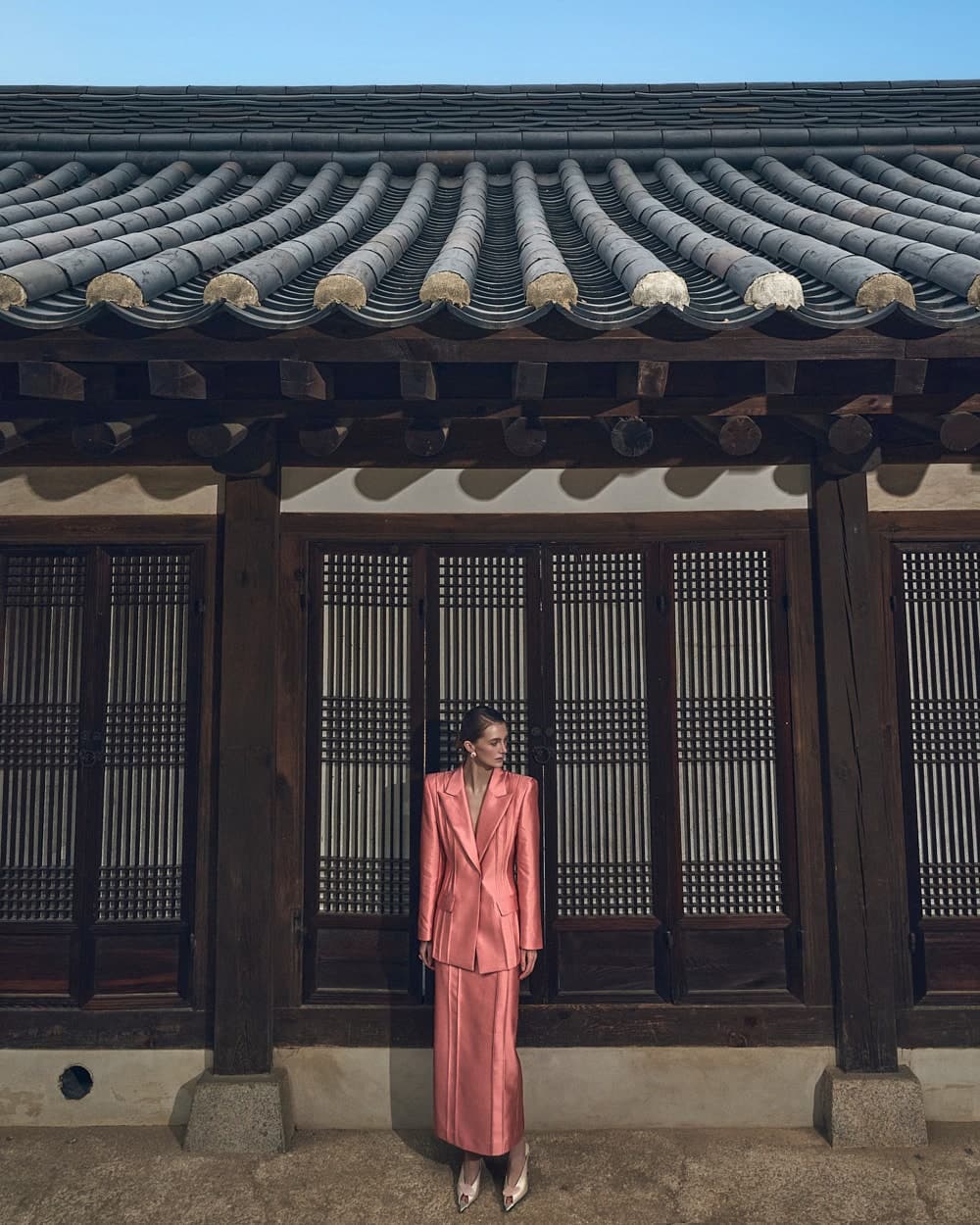 Wool-Silk Skirt (Pink) — vue 9