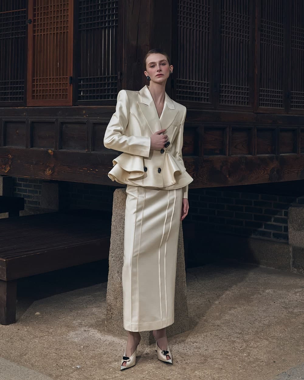Wool-Silk Skirt (Mint) — vue 11