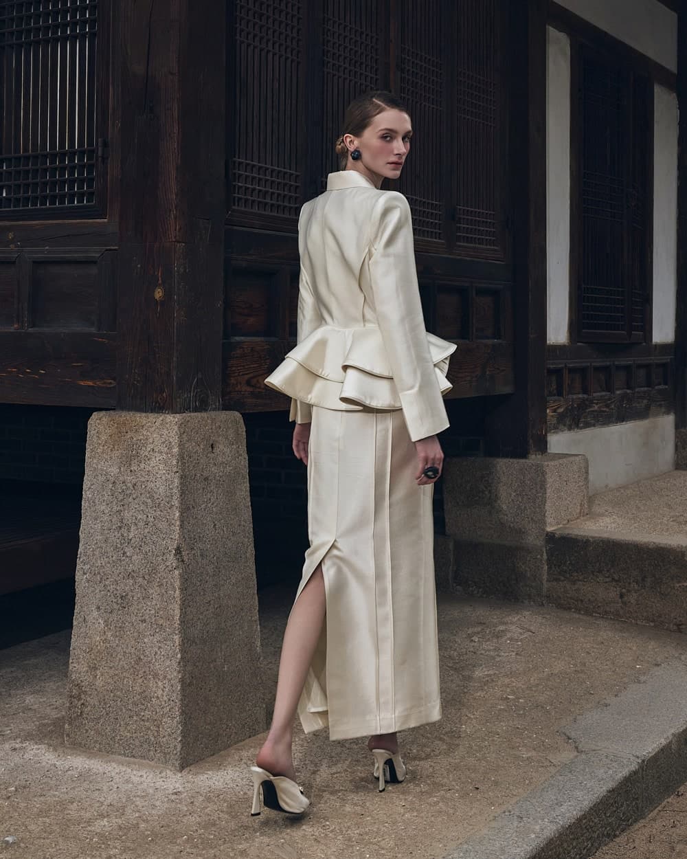 Wool-Silk Skirt (Mint) — vue 13