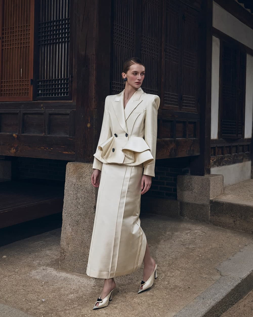 Wool-Silk Skirt (Mint) — vue 16