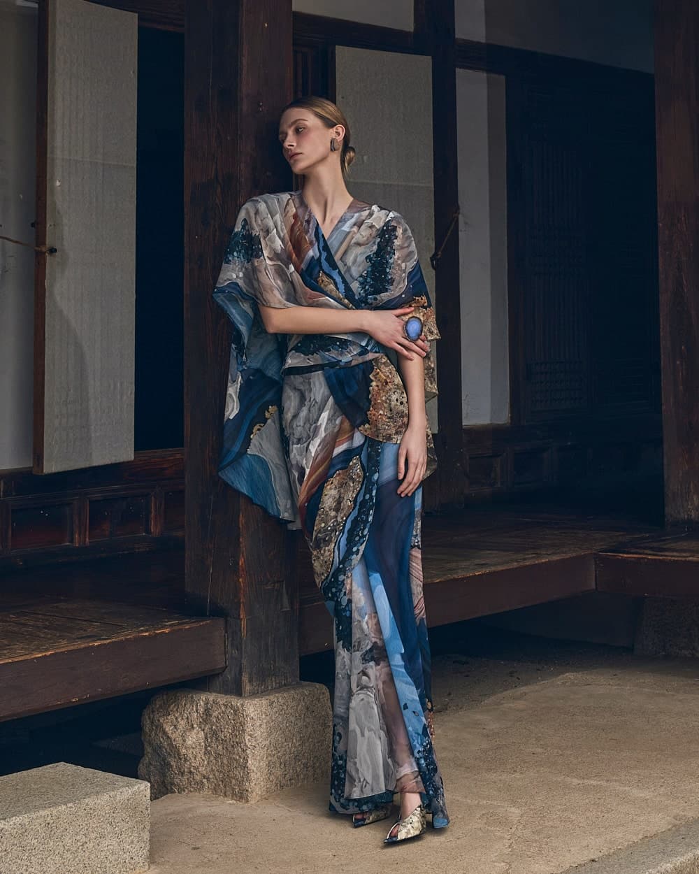 Polyester Skirt (Blue Print) — vue 8