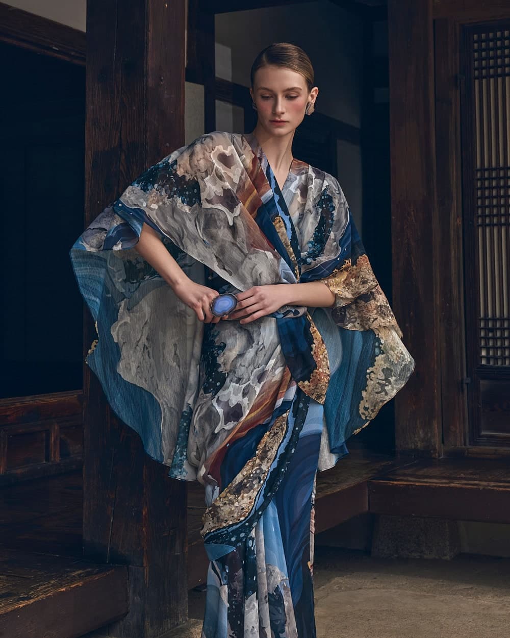 Polyester Skirt (Blue Print) — vue 9