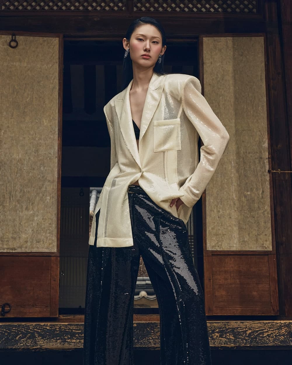 Polyester Trousers (Ivory) — vue 7