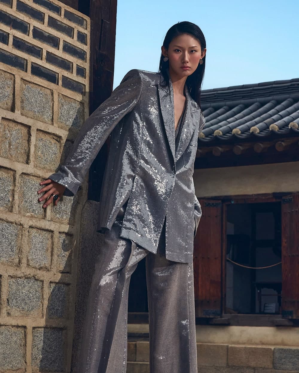 Polyester Trousers (Gray) — vue 8
