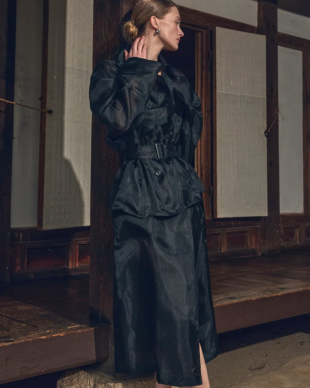 Polyester Belted Coat — vue 9