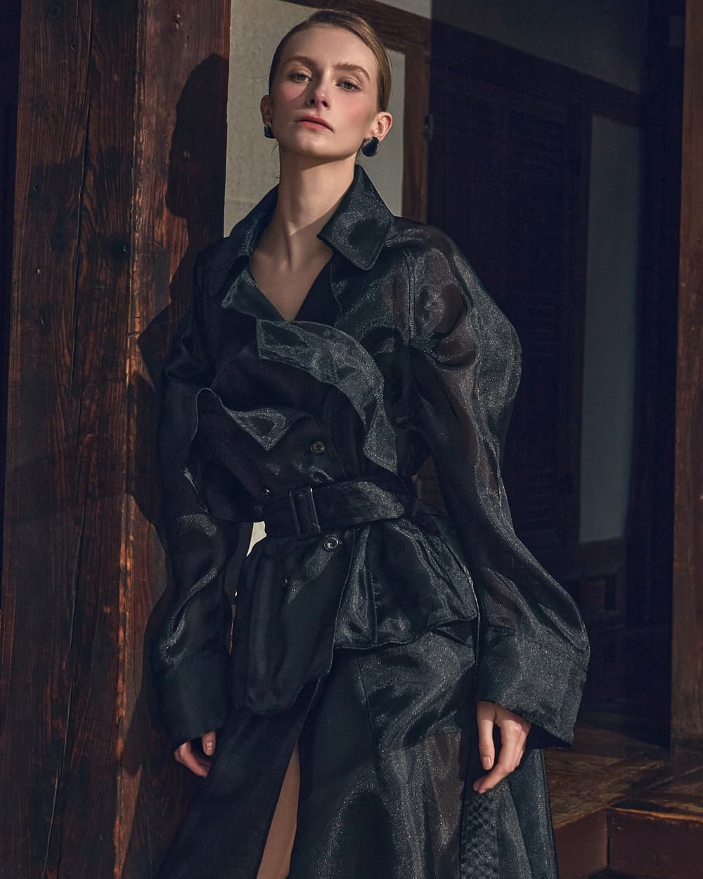 Polyester Belted Coat