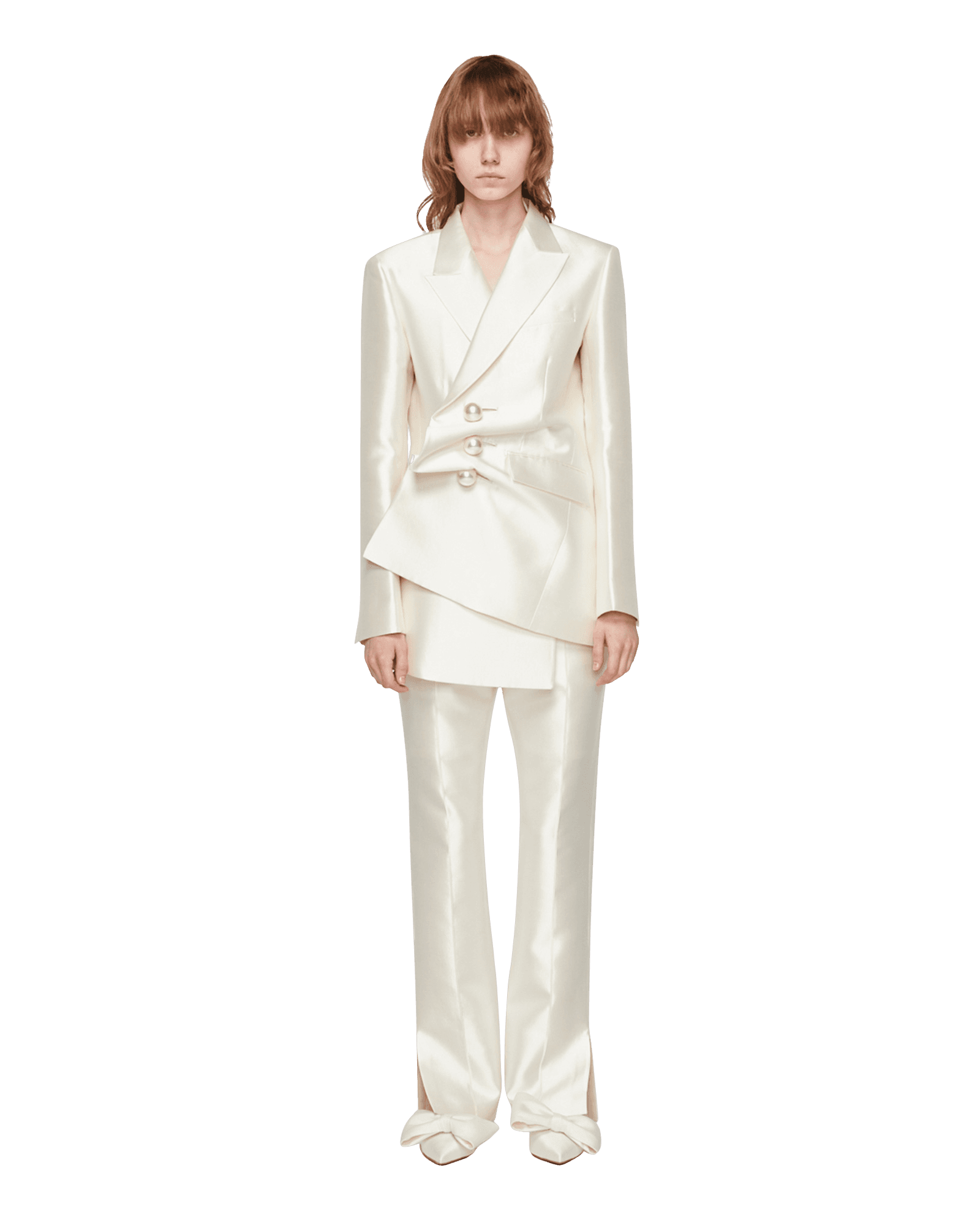 Silk Blend Venus Pants (White)
