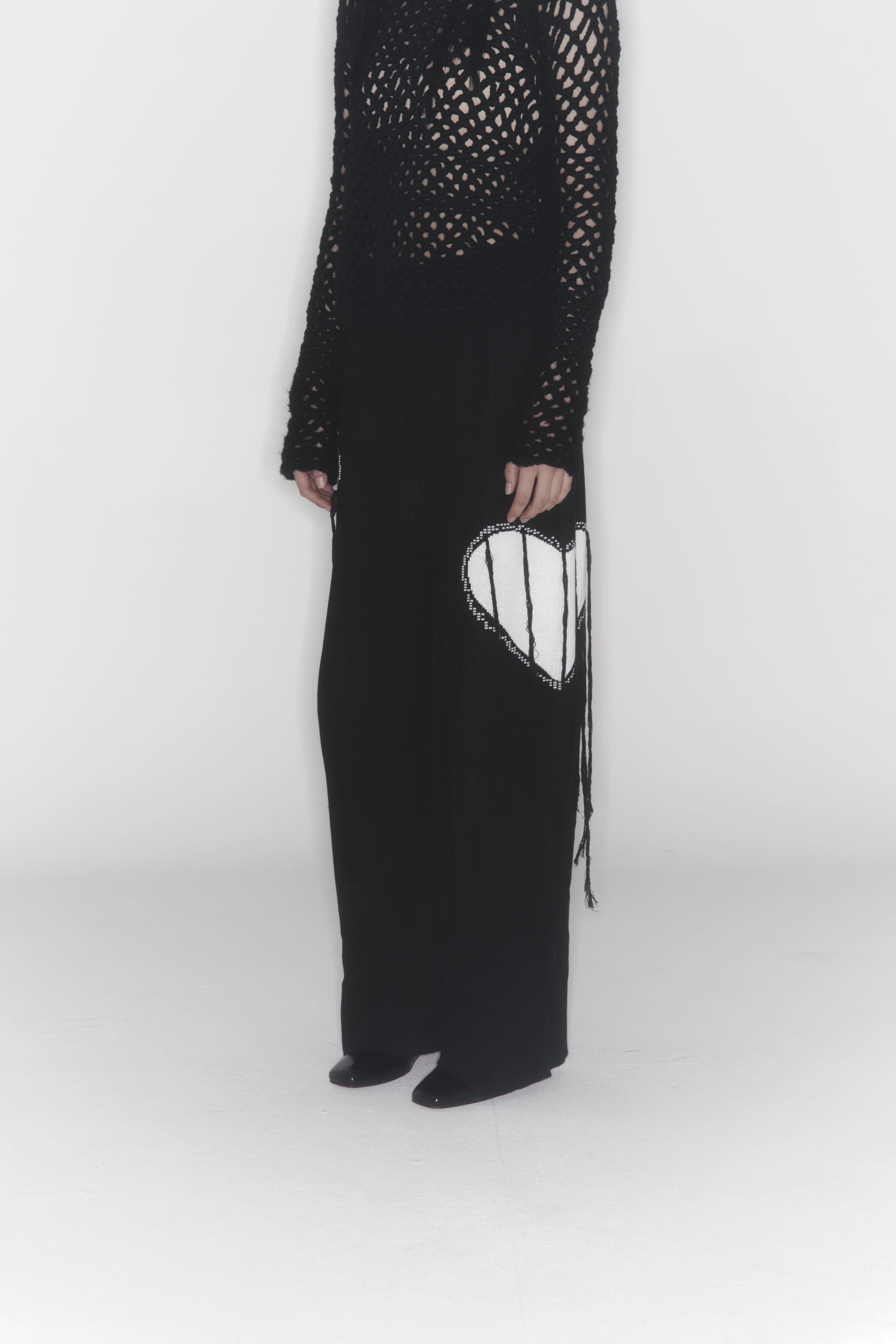 Heart Knit Pants (Black)