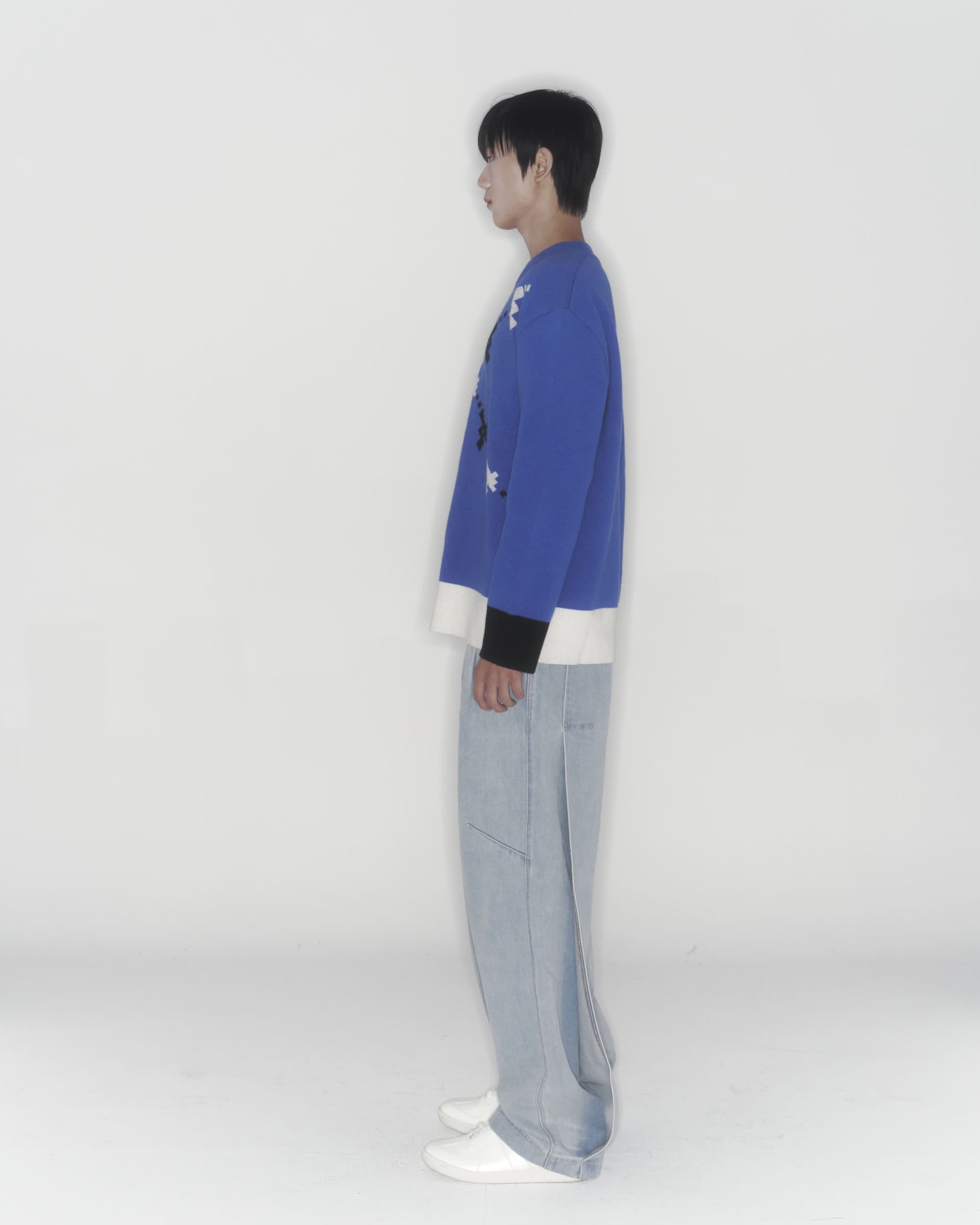 Gun Knit Sweater (Blue) — vue 7