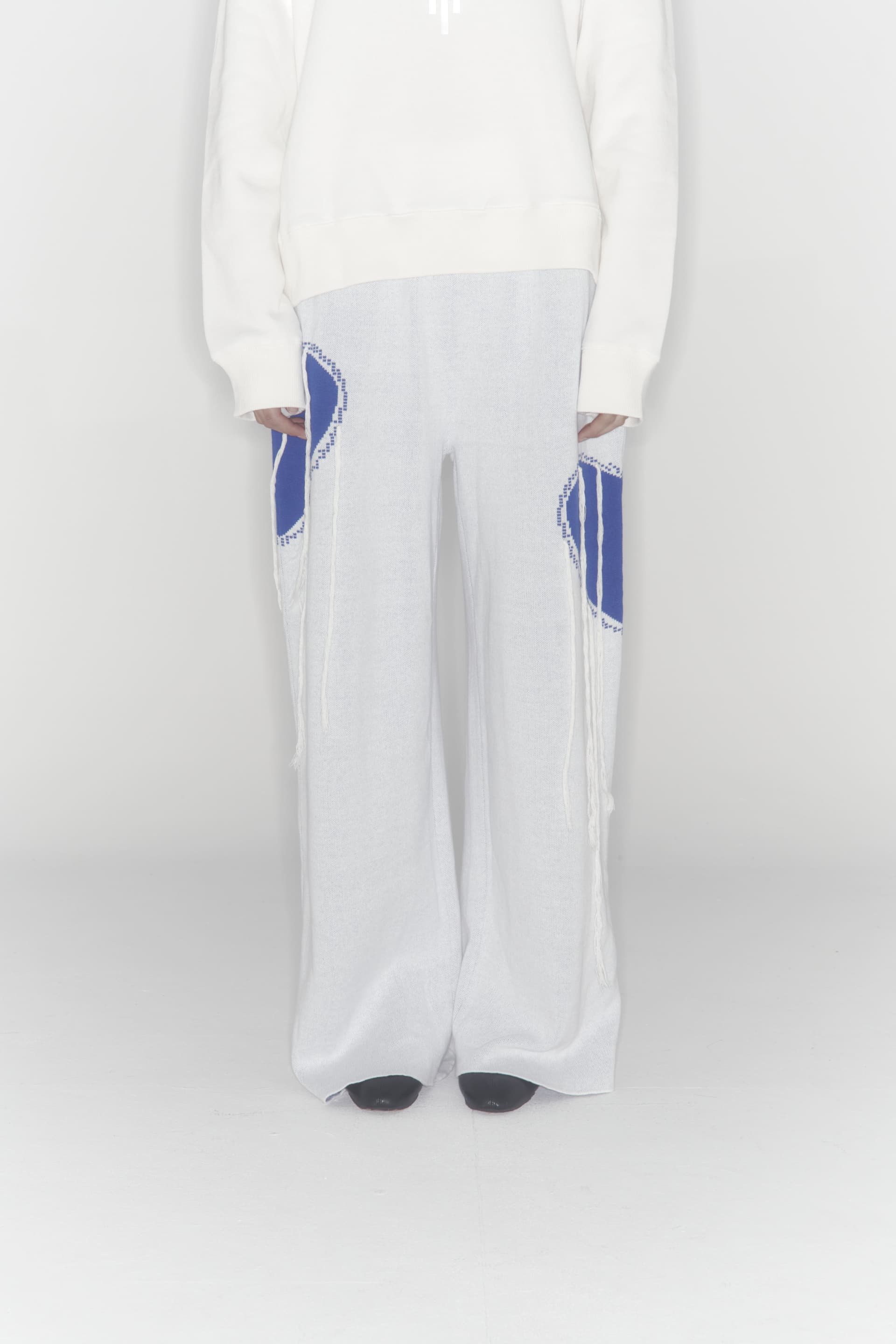 Heart Knit Pants (White)