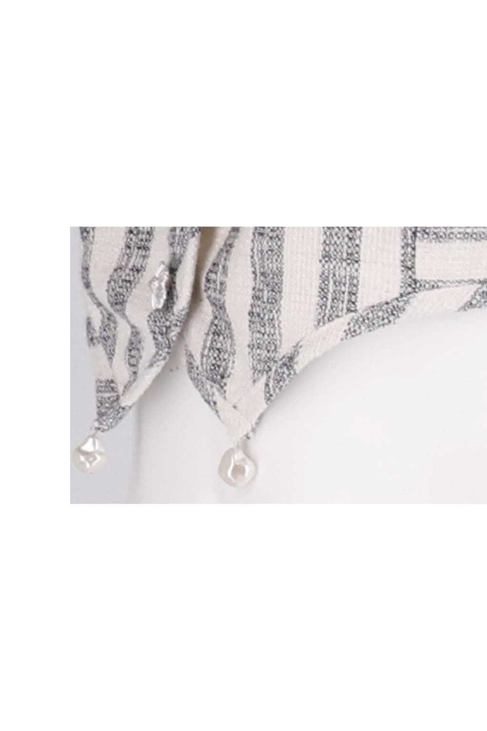 26SS Gray Striped Pattern Crop Vest — vue 9
