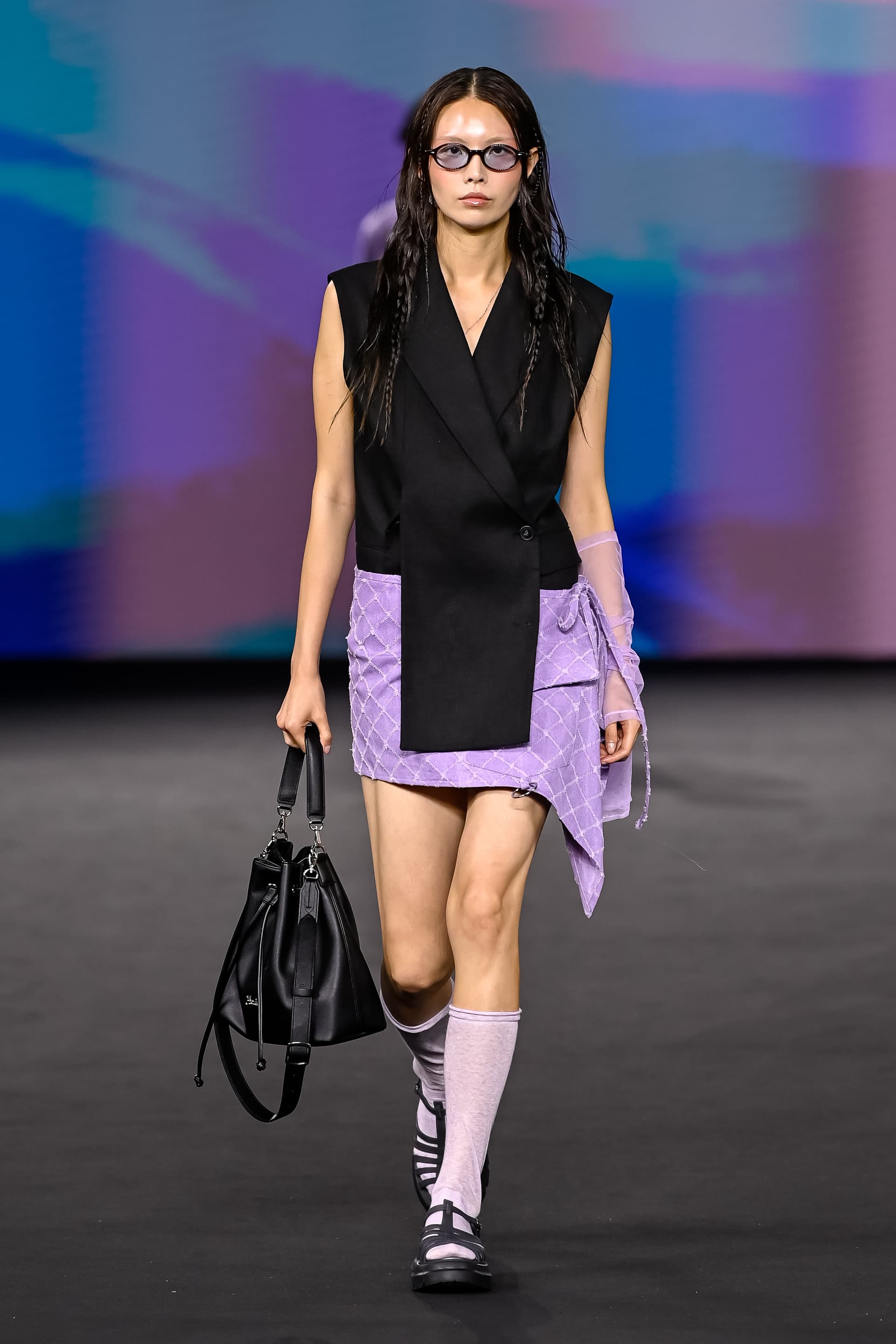 26SS Black Slit Double-Breasted Vest
