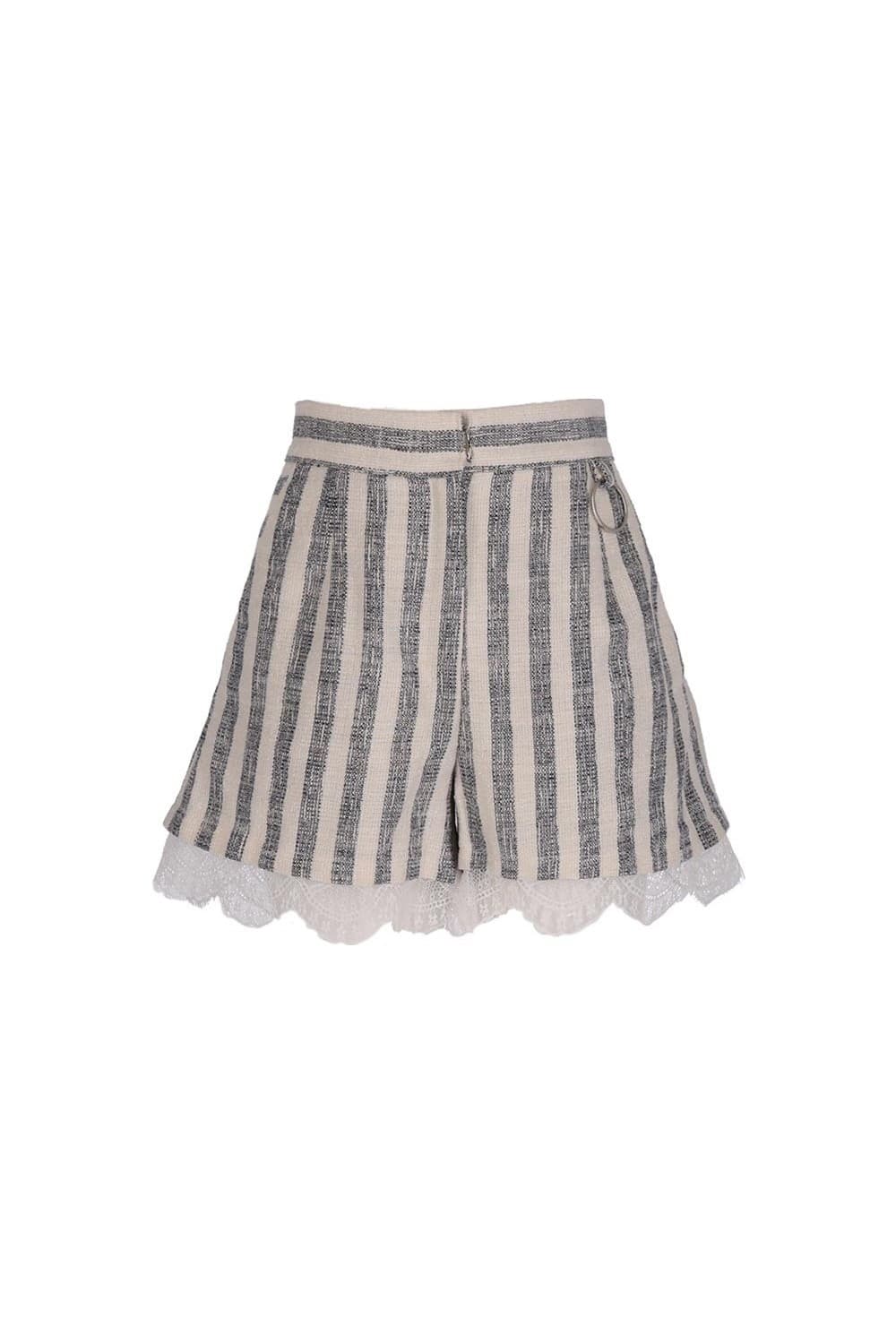 26SS Gray Striped Pattern Short Pants — vue 8