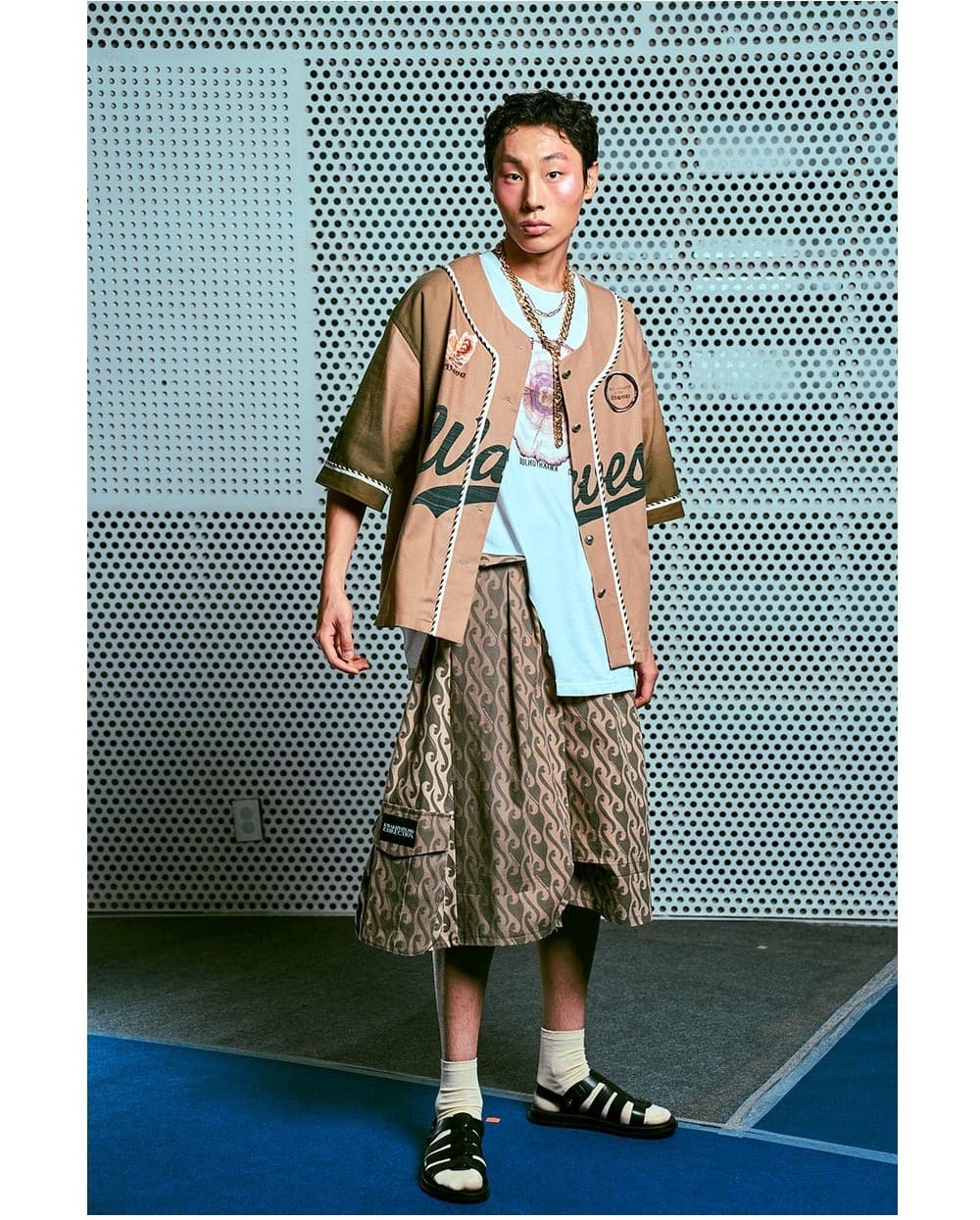 26SS Brown Wave 99 Printing Half Sleeve Jacket — vue 6