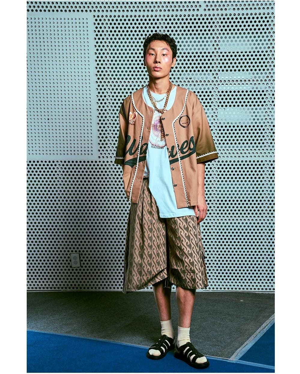 26SS Brown Wave 99 Printing Half Sleeve Jacket — vue 7