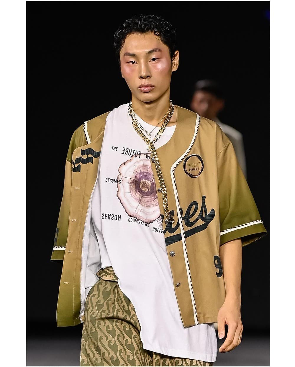 26SS Brown Wave 99 Printing Half Sleeve Jacket — vue 8
