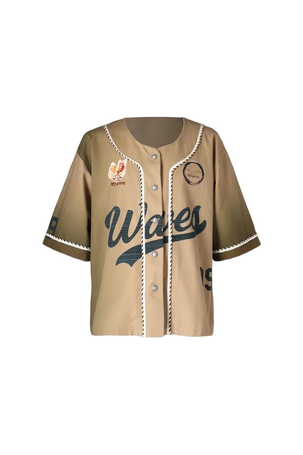 26SS Brown Wave 99 Printing Half Sleeve Jacket — vue 9